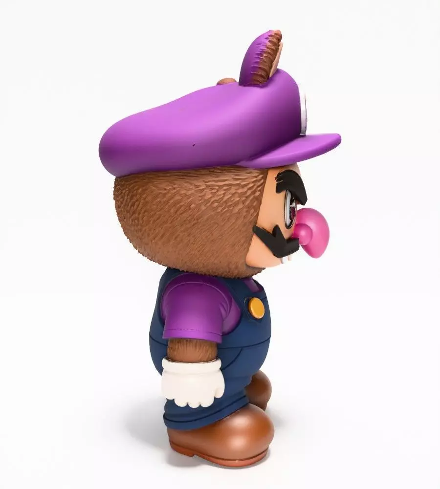 Waluigi Labubu Pop Mart Kasing Lung toy 3D print model_17