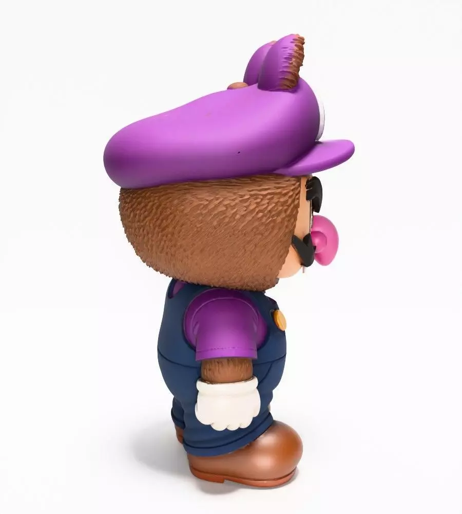 Waluigi Labubu Pop Mart Kasing Lung toy 3D print model_16