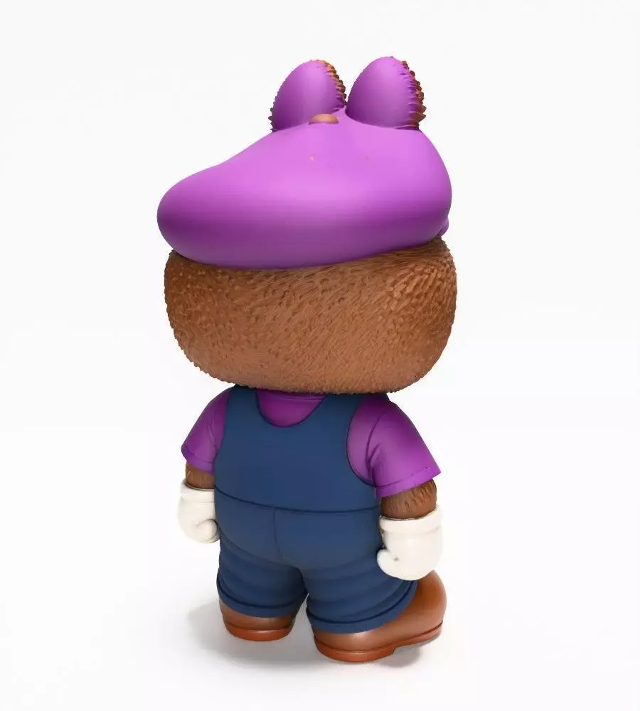 Waluigi Labubu Pop Mart Kasing Lung toy 3D print model_13