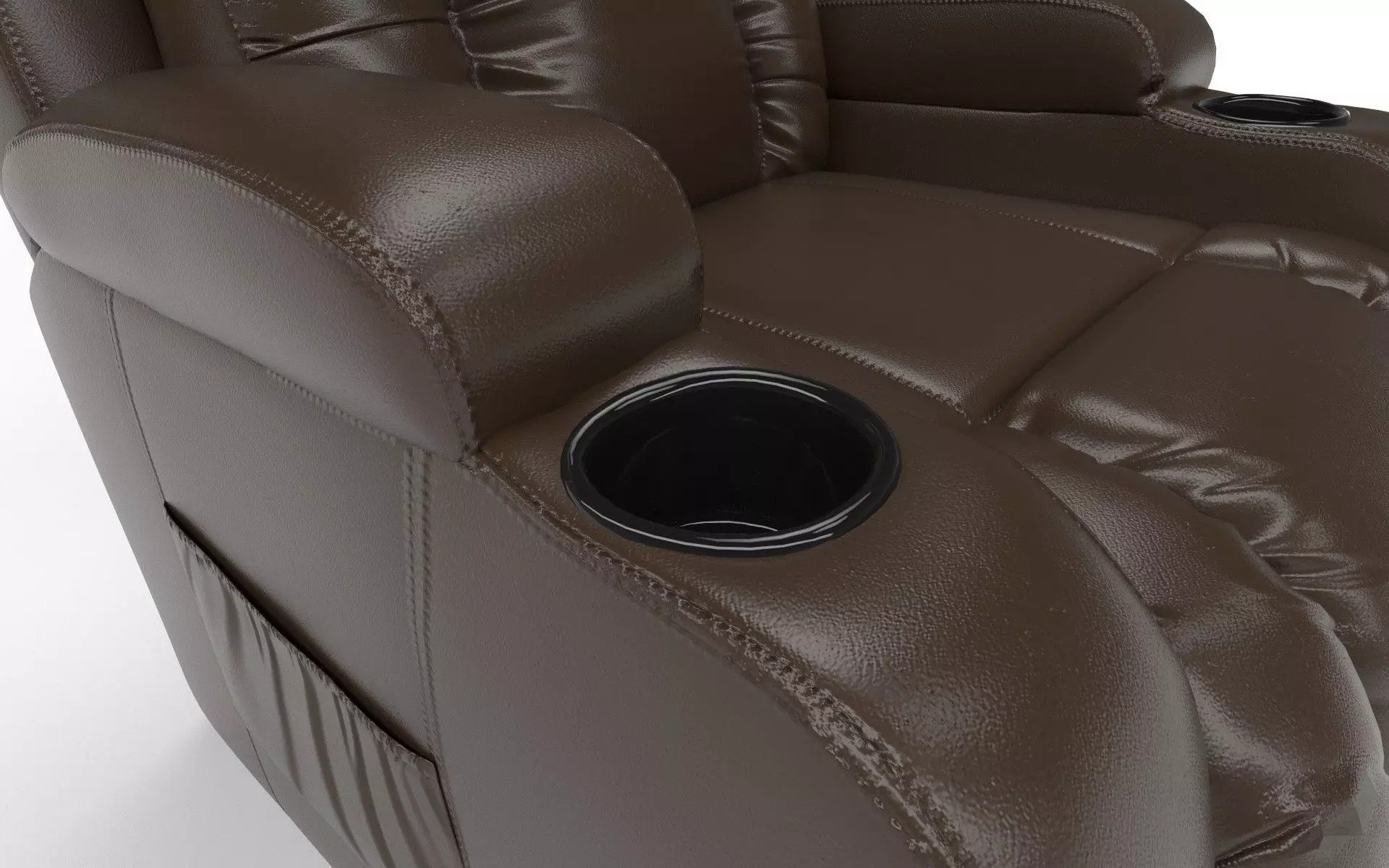 Recliiner Low-poly 3D model_3