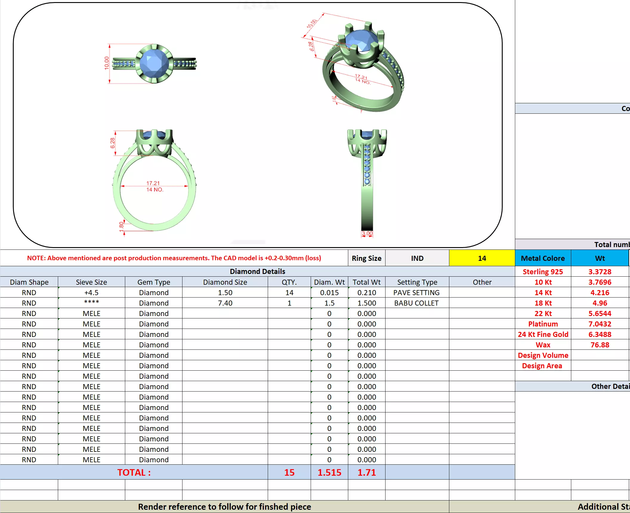 Round Cut Diamond Engagement Wedding Ring 3DM STL Video 3D print model_13