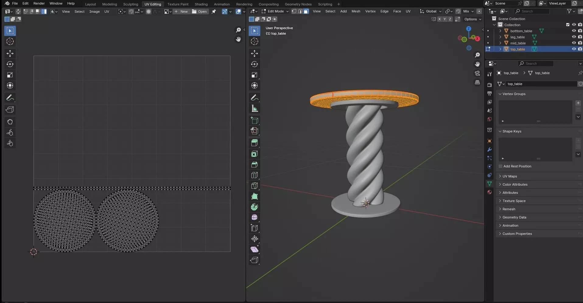 Round Table CG9 3D model_10