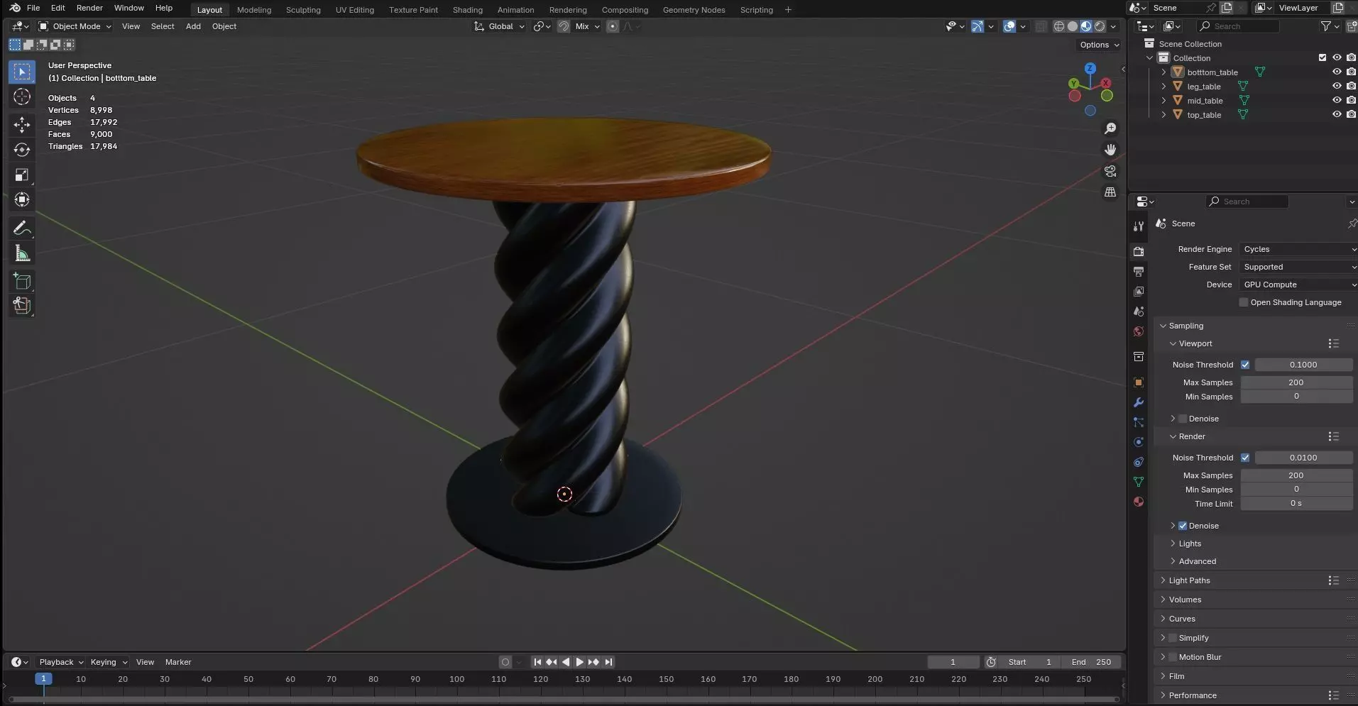 Round Table CG9 3D model_8
