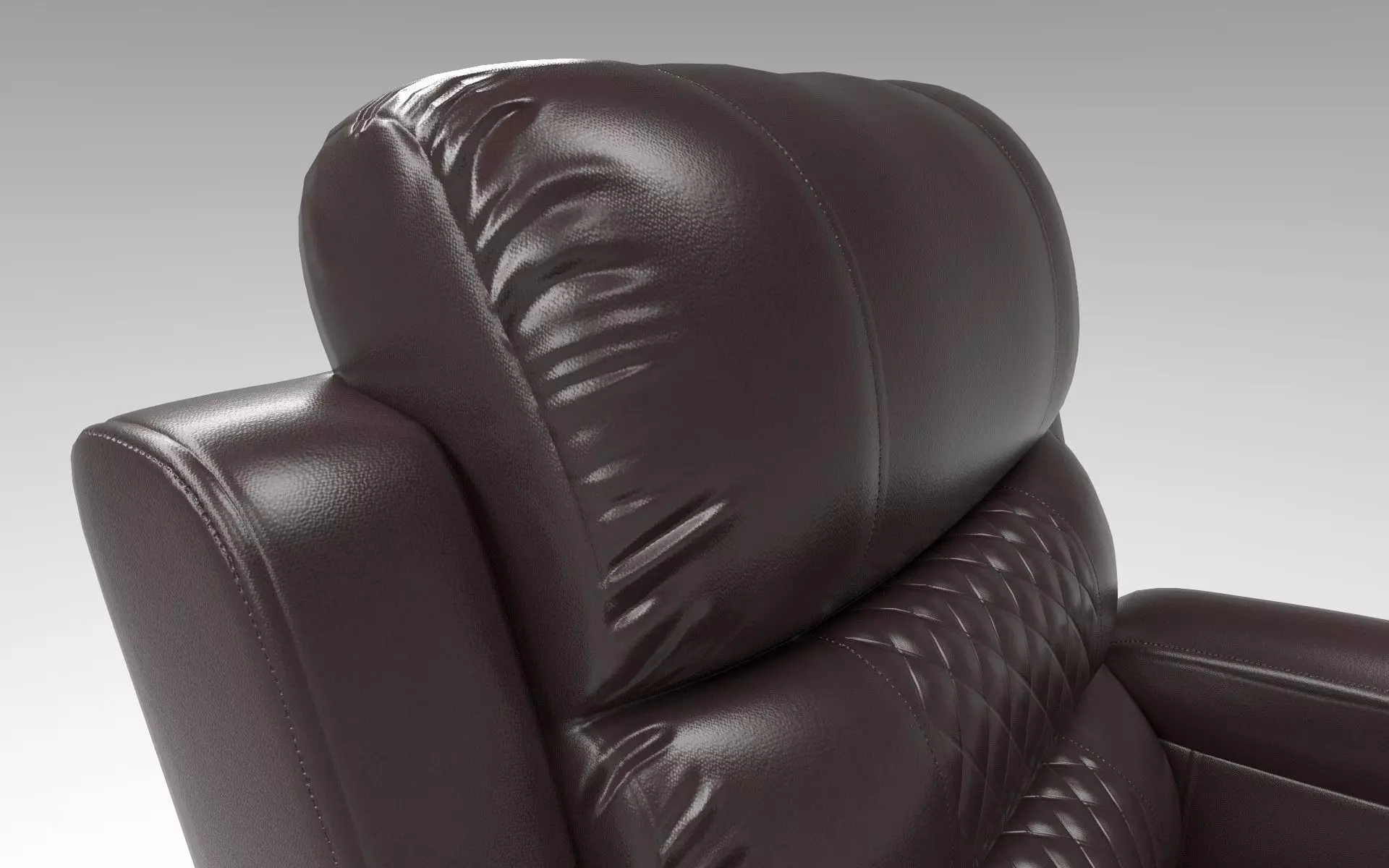 Recliner Low-poly 3D model_2
