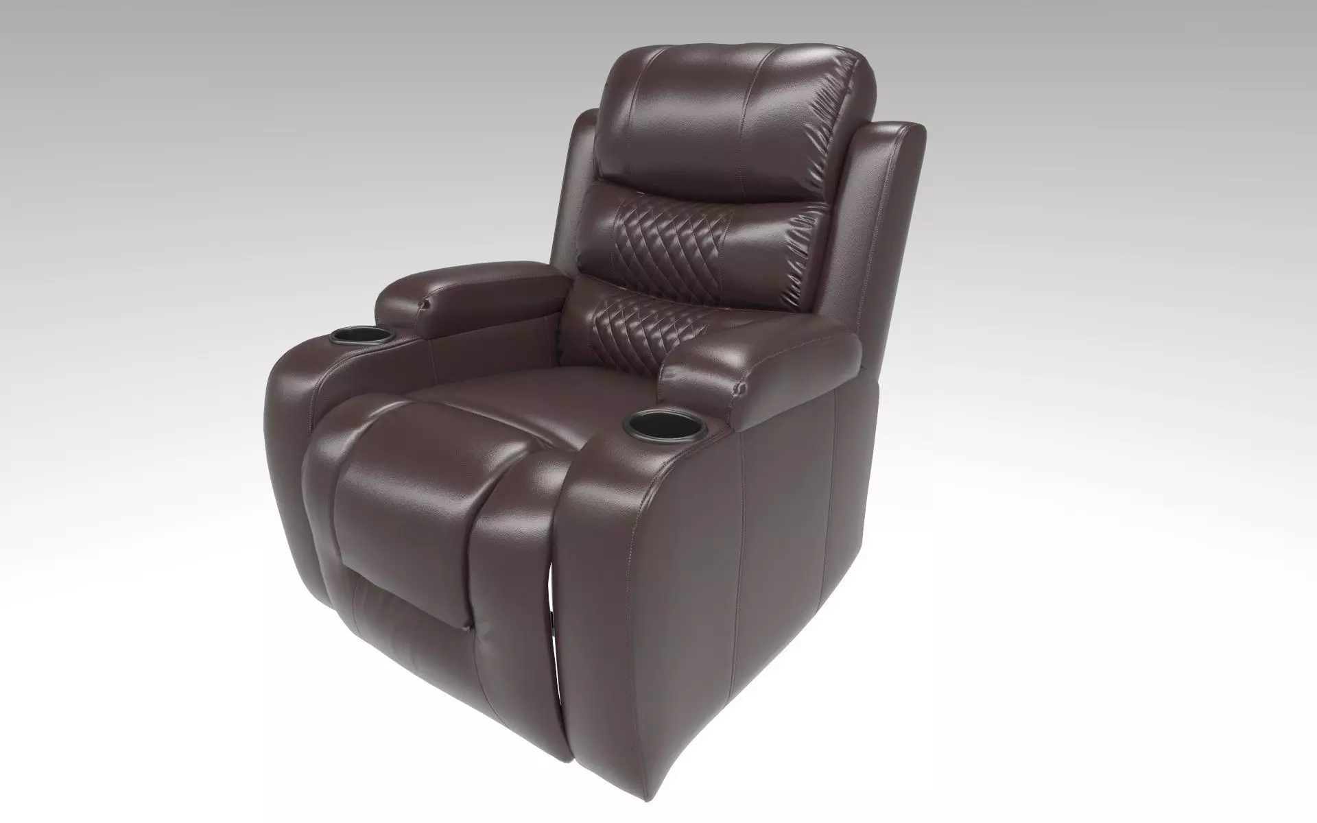 Recliner Low-poly 3D model_7