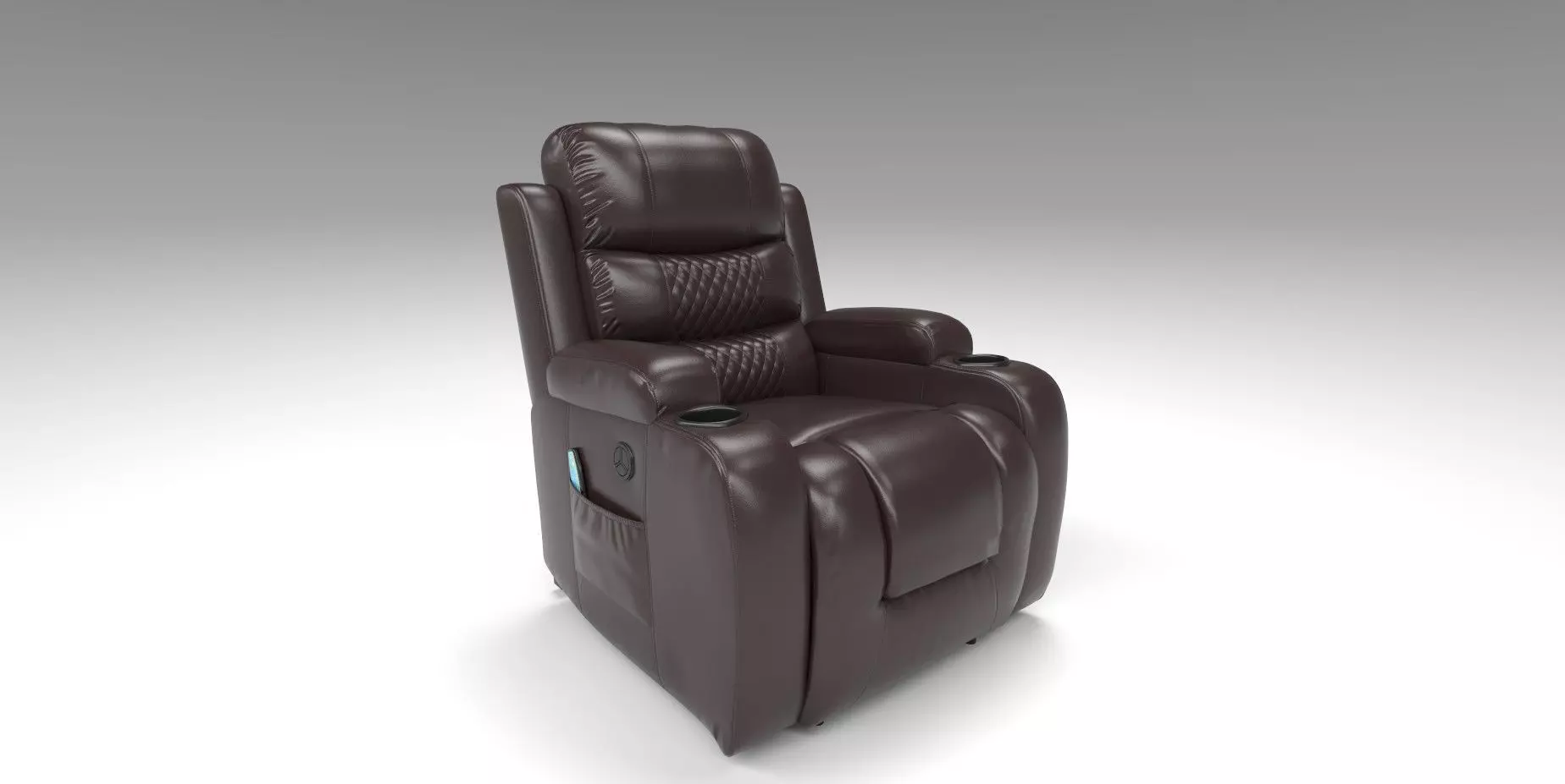 Recliner Low-poly 3D model_0