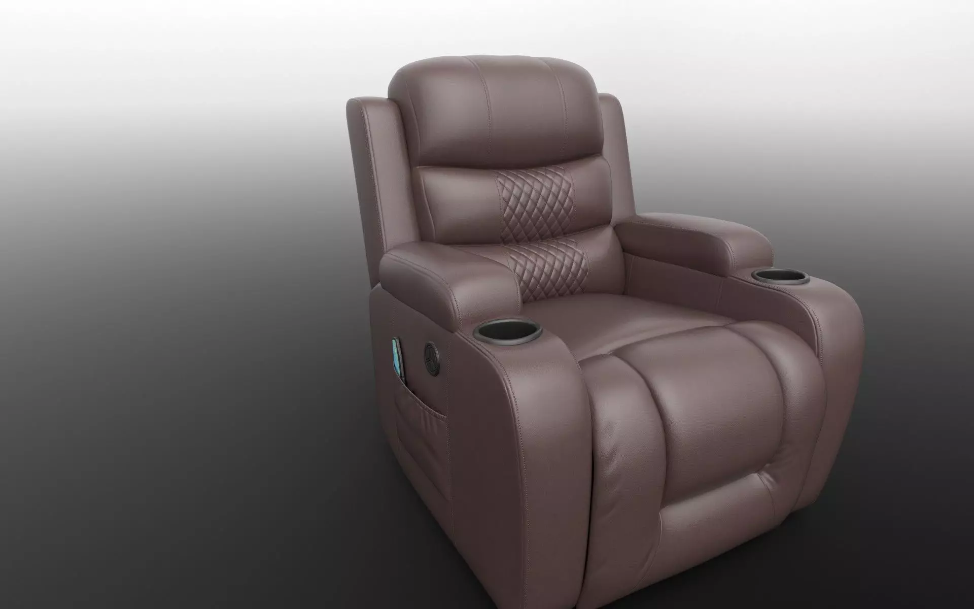Recliner Low-poly 3D model_5
