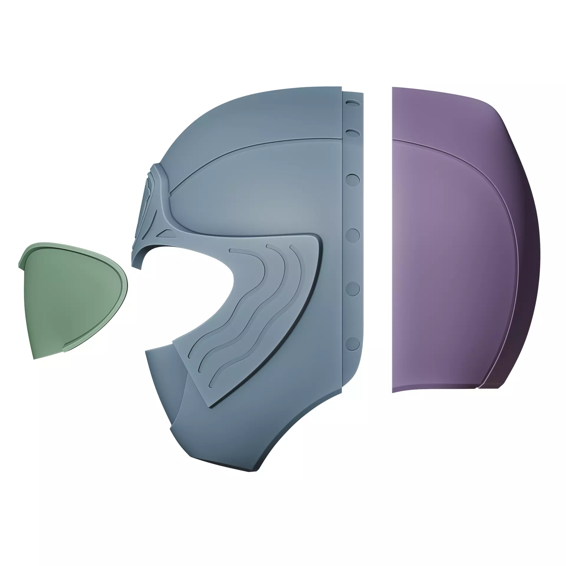 Blue Ninja Ranger Helmet - Power Rangers Ninja Storm Cosplay 3D print model_1