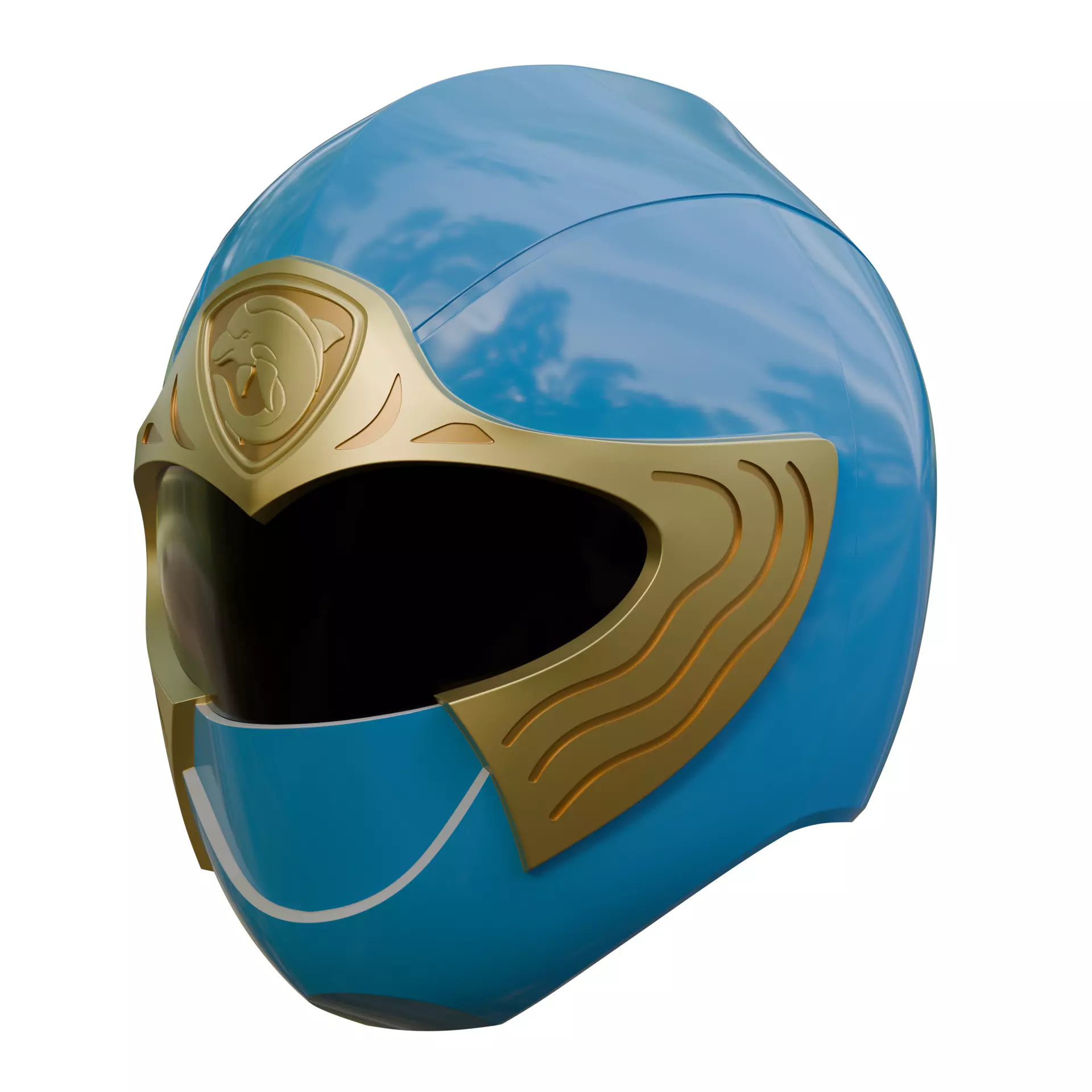 Blue Ninja Ranger Helmet - Power Rangers Ninja Storm Cosplay 3D print model_2