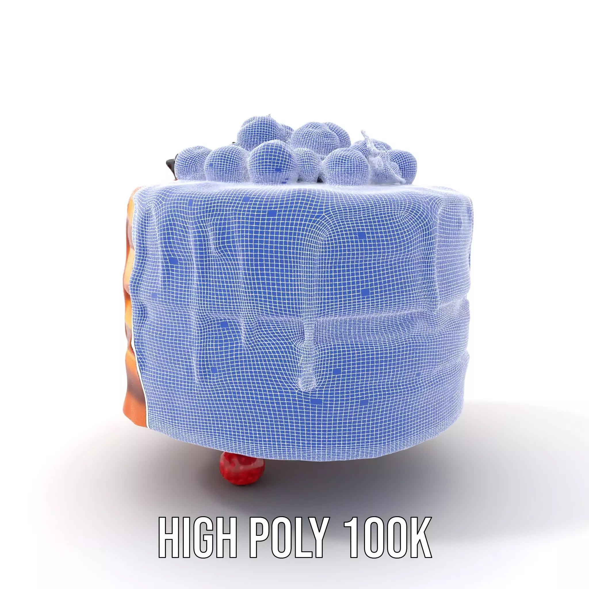 Caramel Berry Cake model pack Low-poly 3D model_4