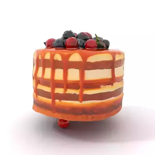 Caramel Berry Cake model pack