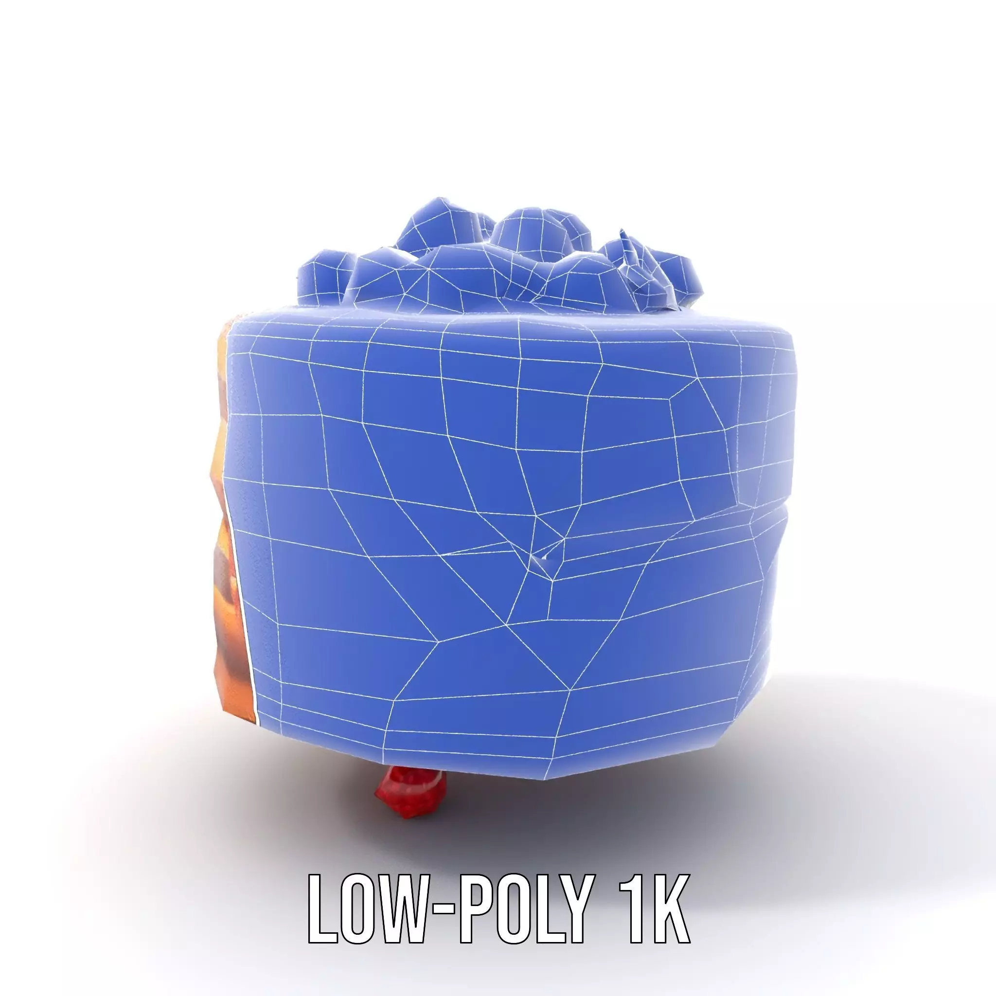 Caramel Berry Cake model pack Low-poly 3D model_19