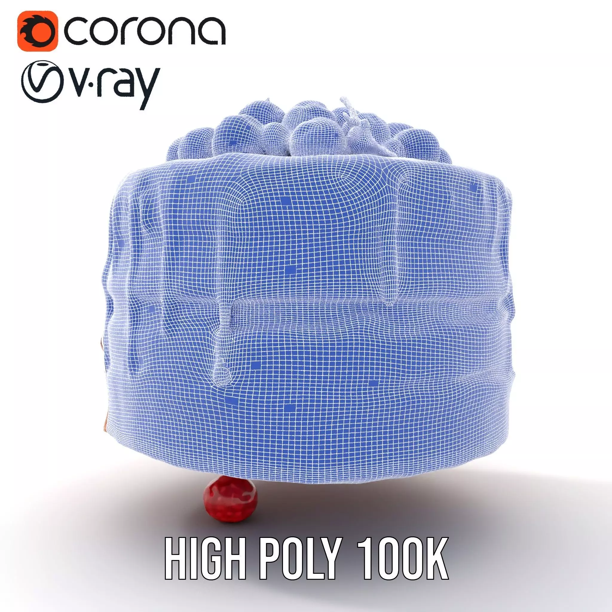 Caramel Berry Cake model pack Low-poly 3D model_32