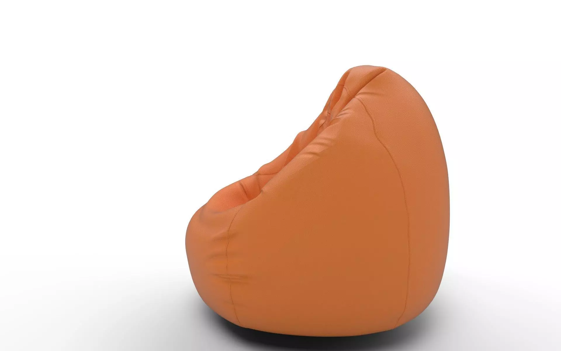 Bean Bag Low-poly 3D model_3