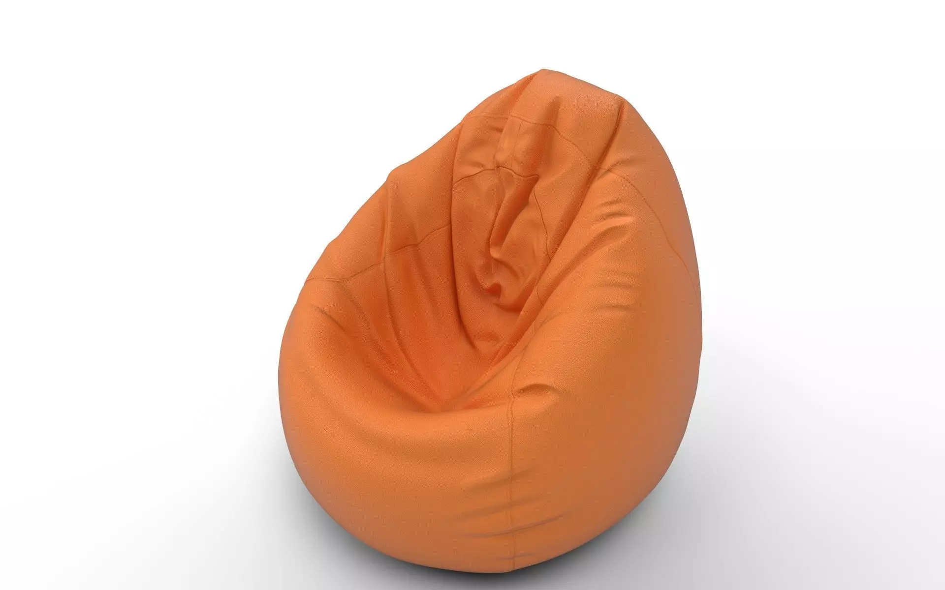 Bean Bag Low-poly 3D model_2