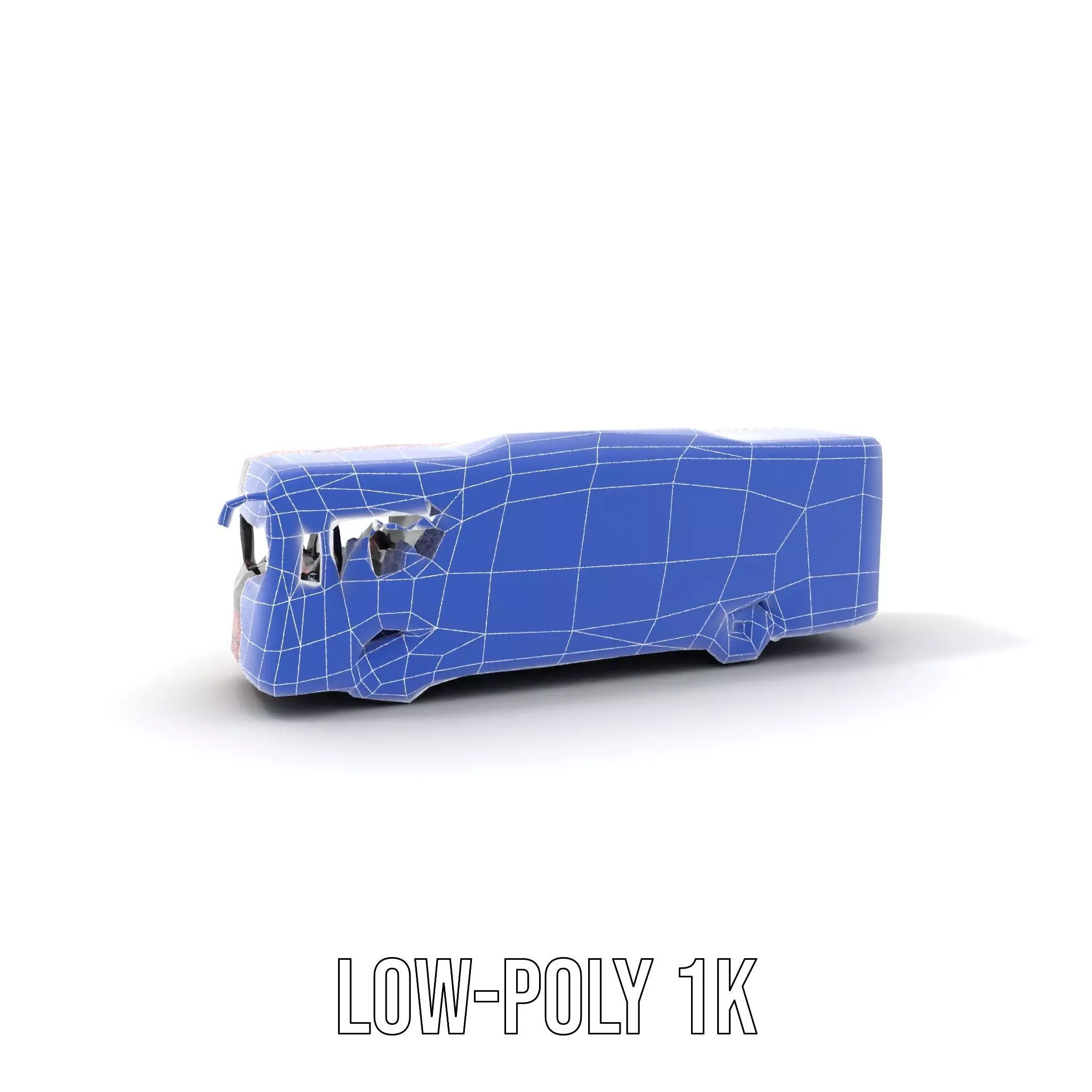 Crimson Bus model pack Low-poly 3D model_11