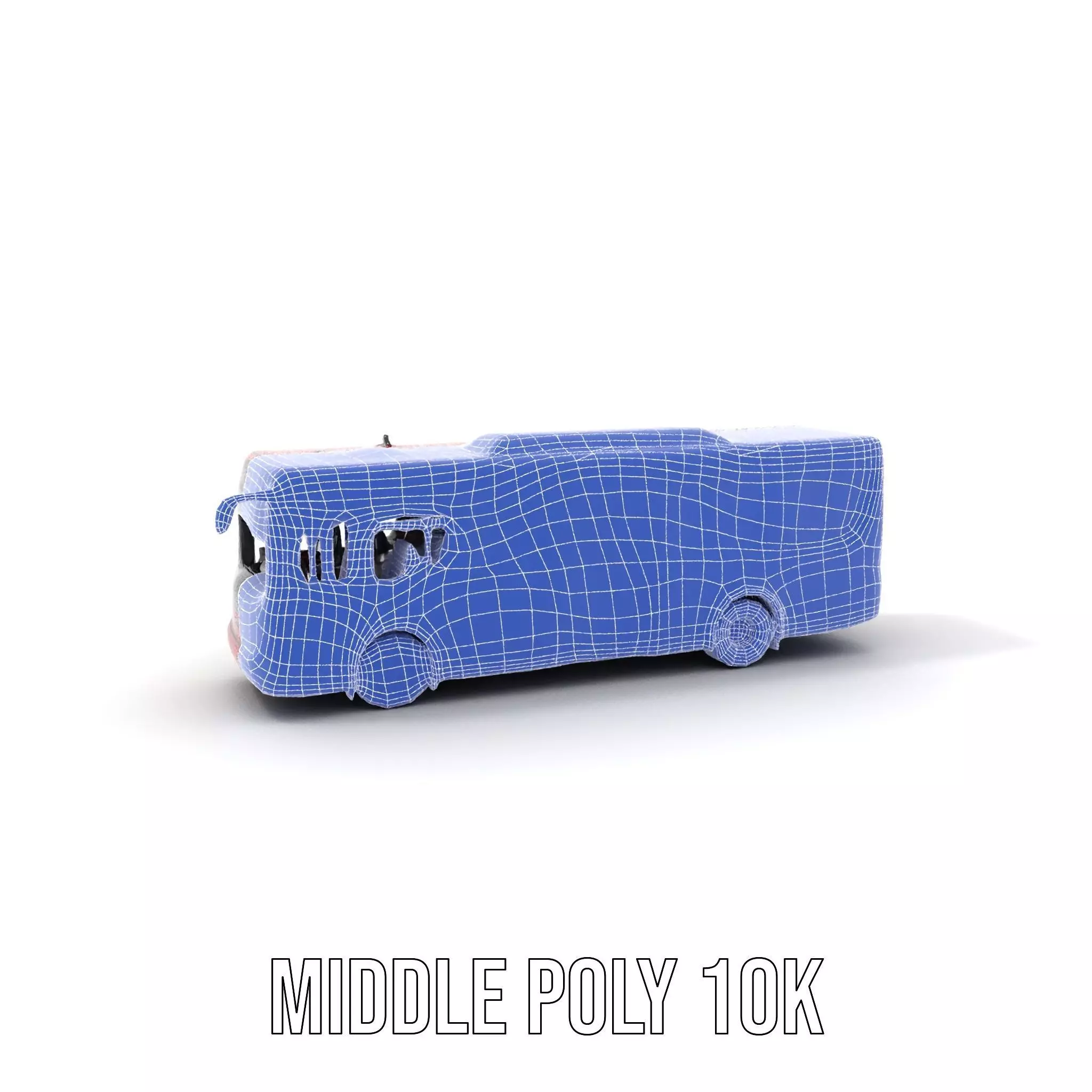 Crimson Bus model pack Low-poly 3D model_15