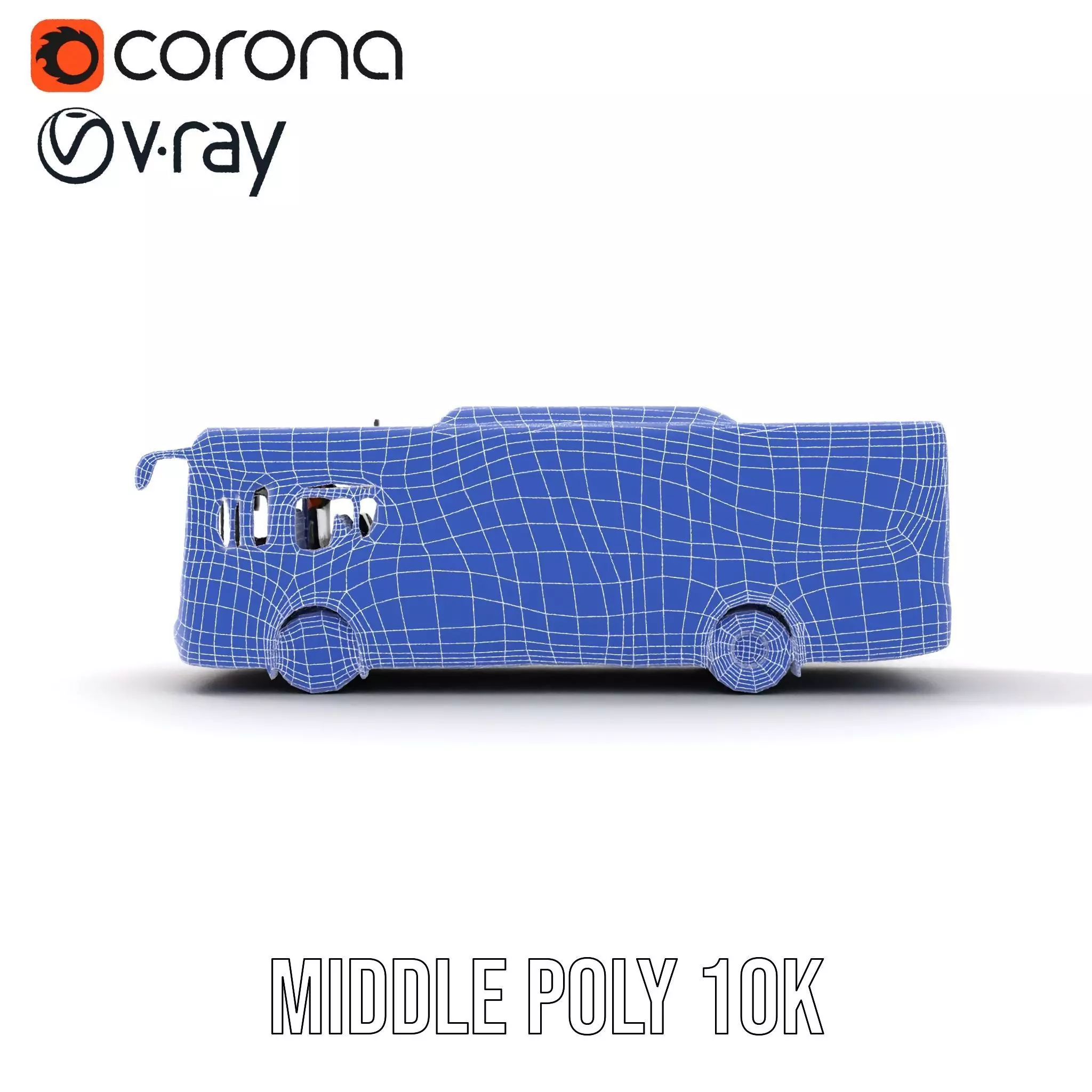 Crimson Bus model pack Low-poly 3D model_24