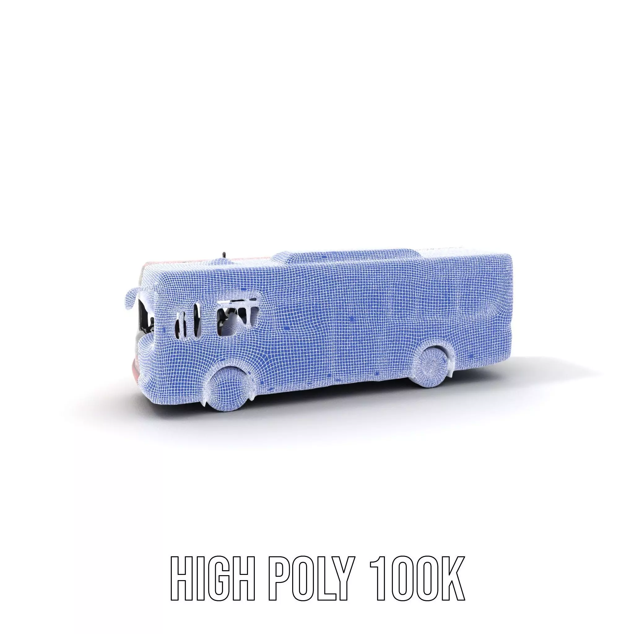 Crimson Bus model pack Low-poly 3D model_4