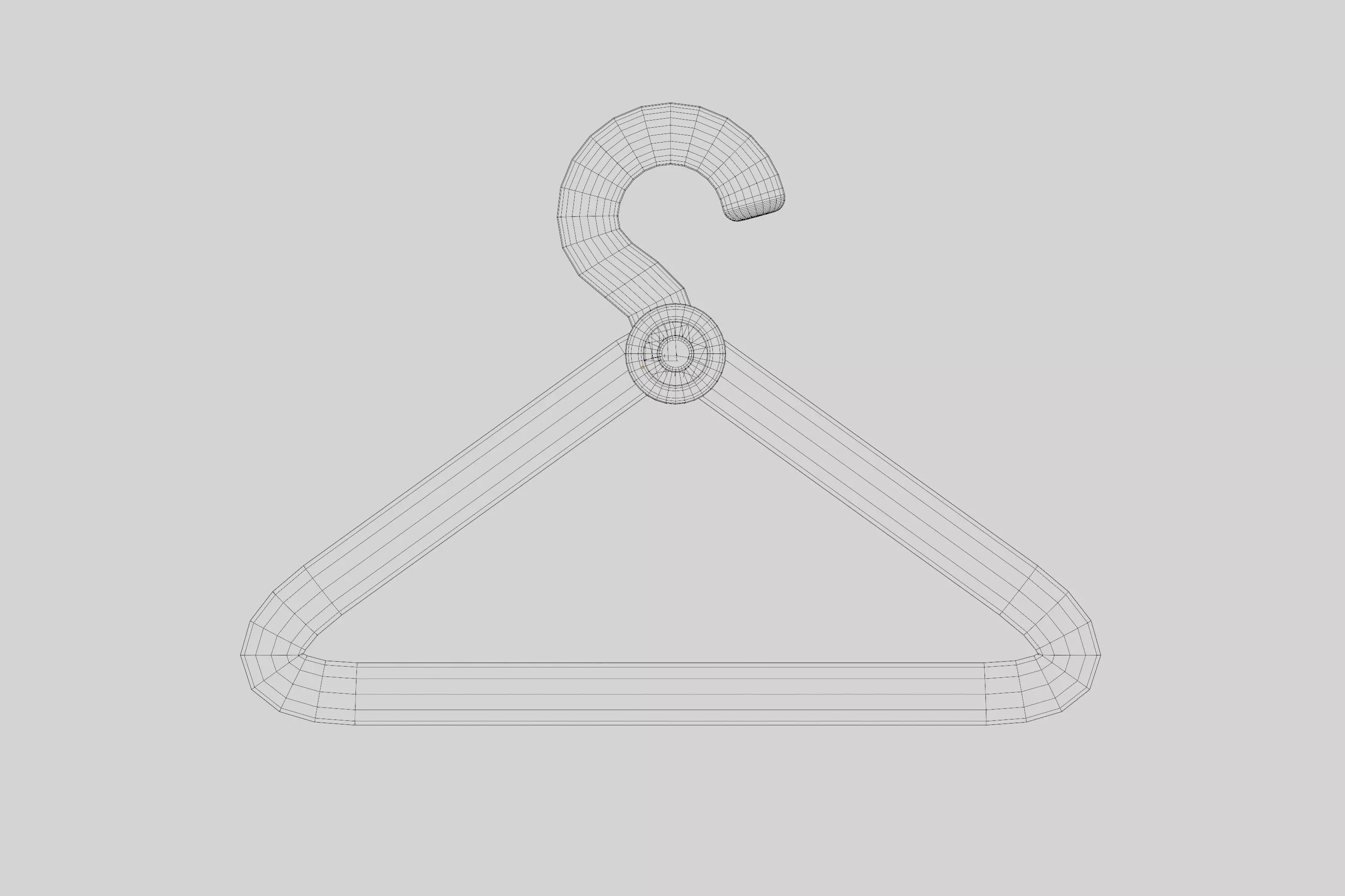 Cloth hanger Low-poly 3D model_7