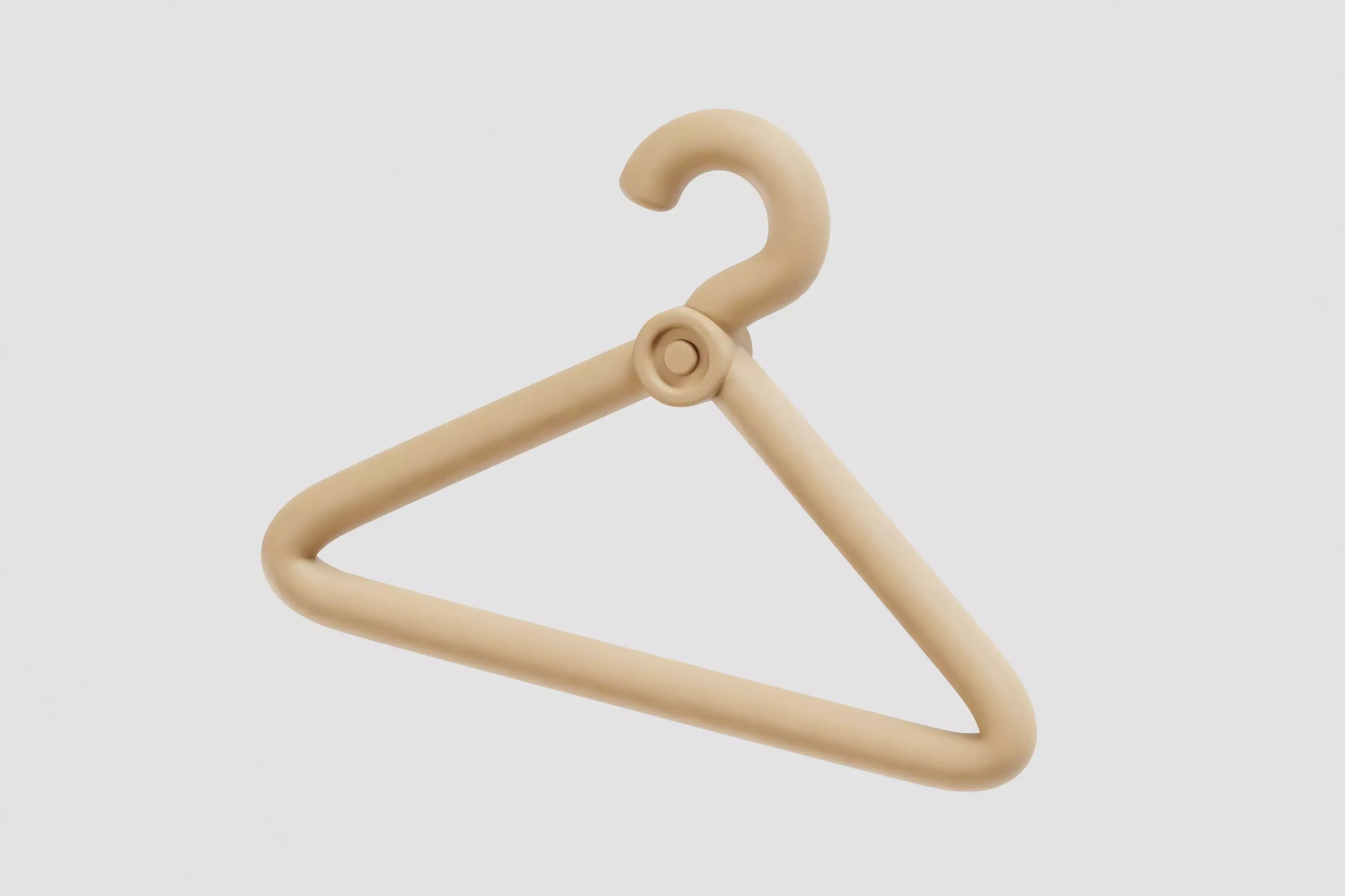Cloth hanger Low-poly 3D model_2