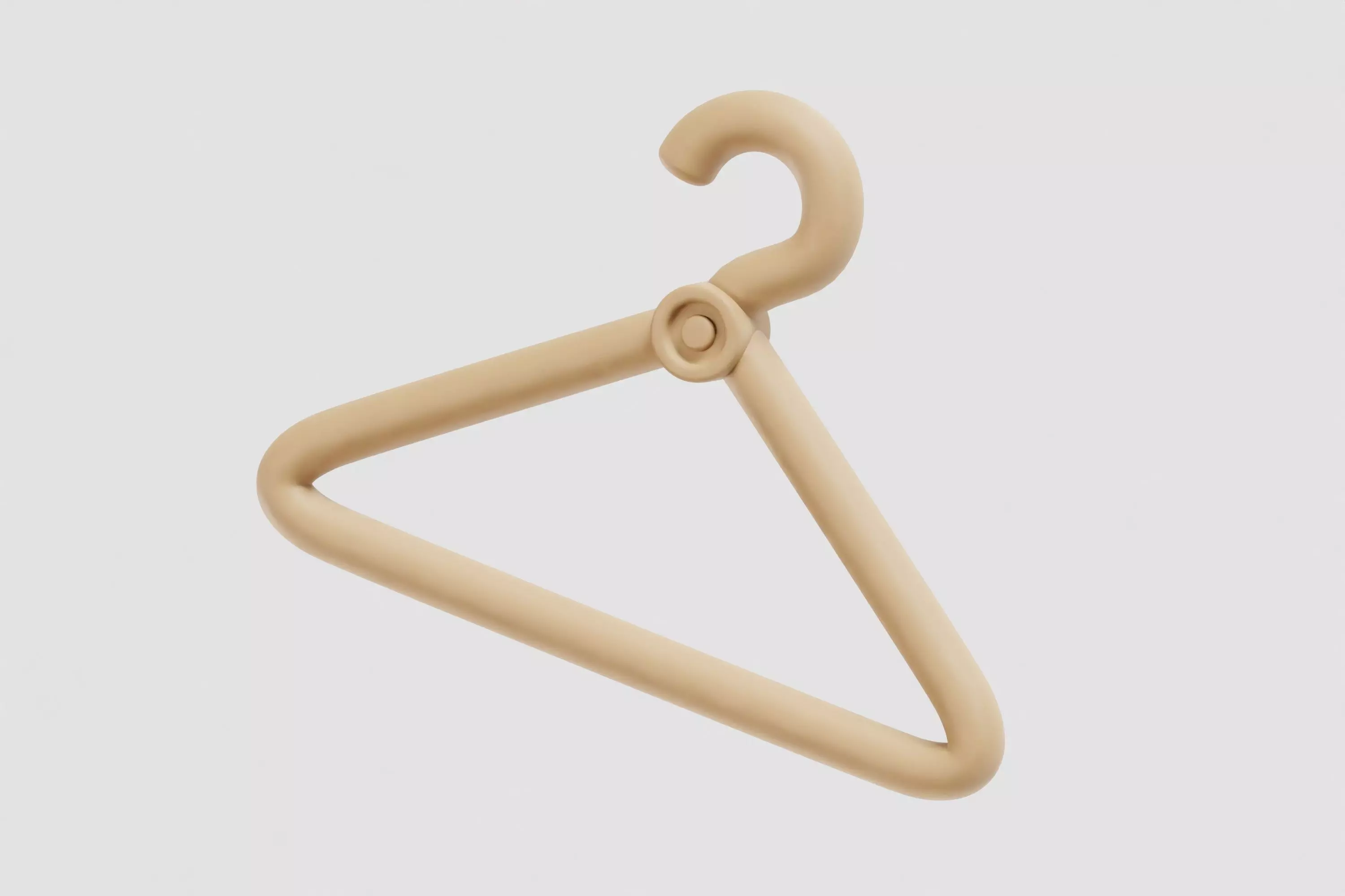 Cloth hanger Low-poly 3D model_4