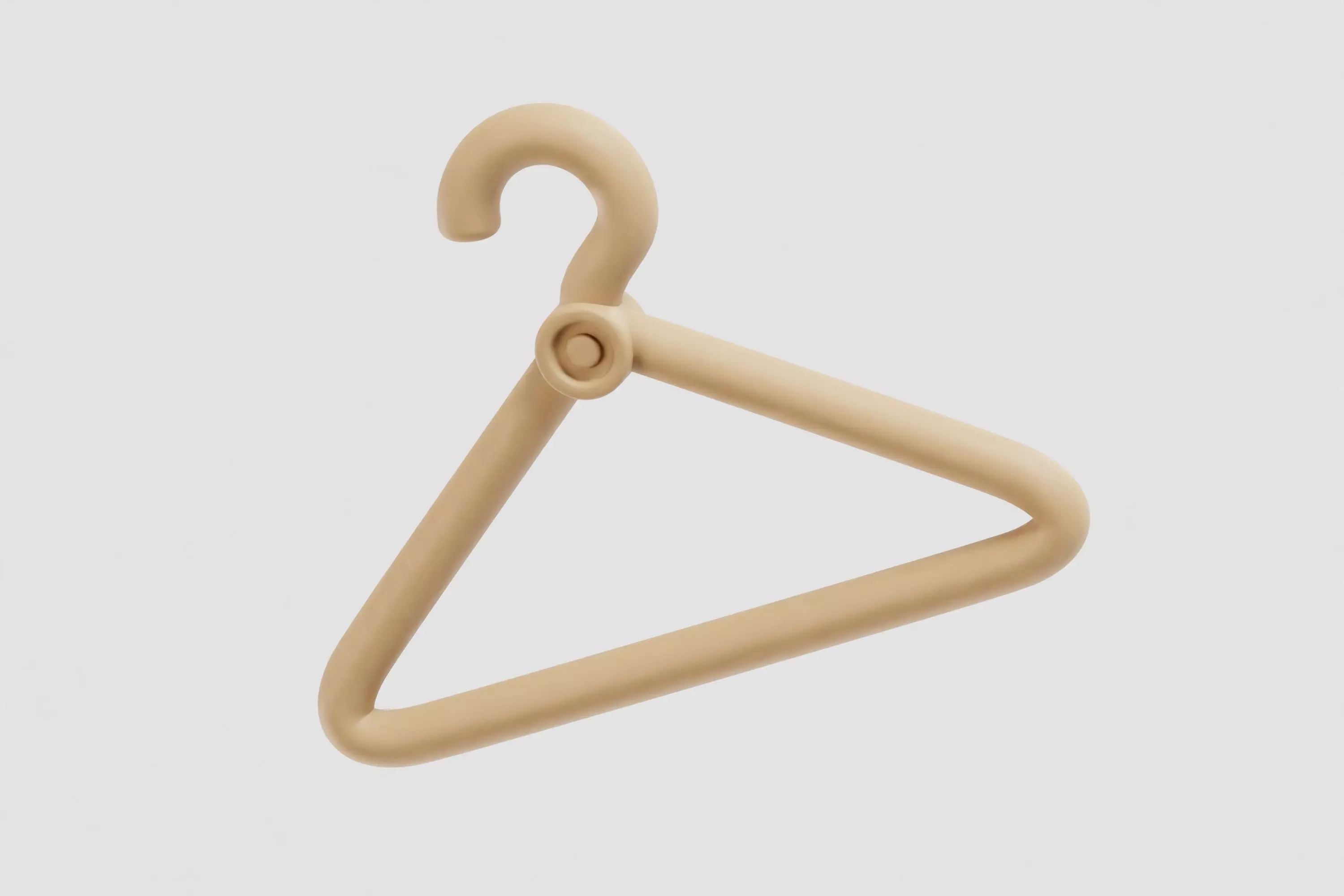 Cloth hanger Low-poly 3D model_3