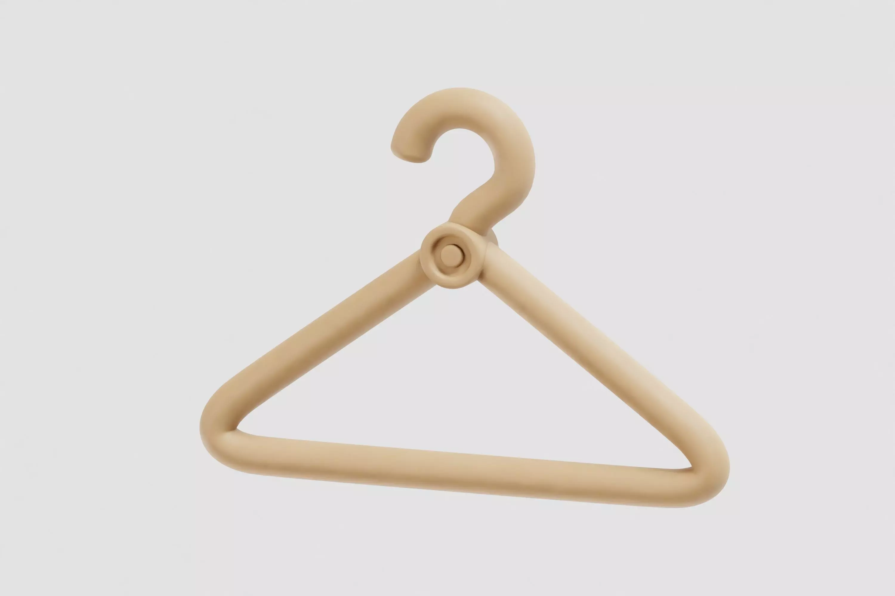 Cloth hanger Low-poly 3D model_1
