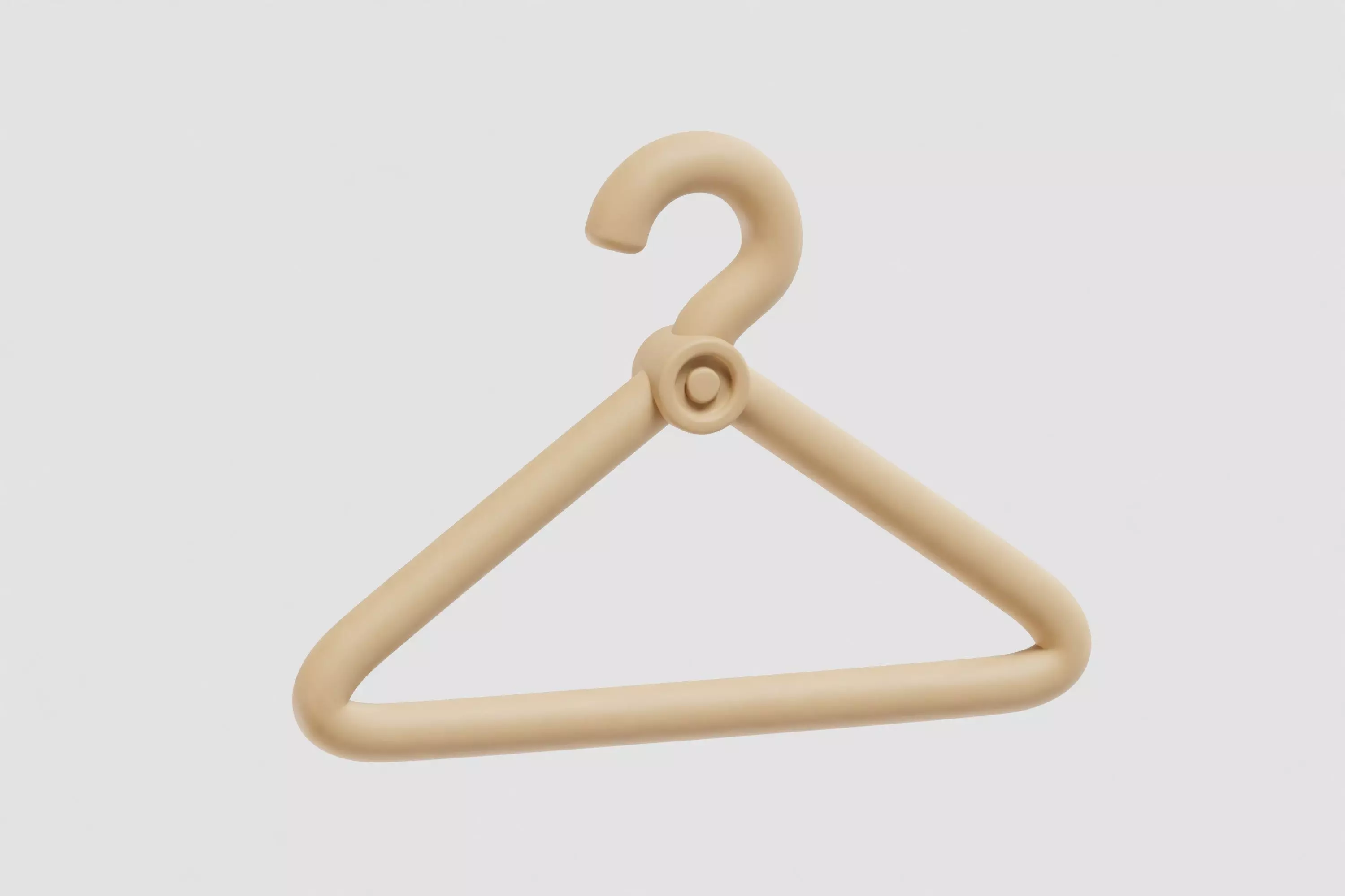 Cloth hanger Low-poly 3D model_0