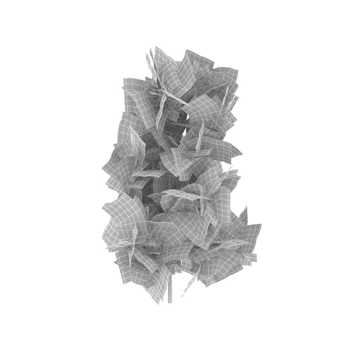 Oak branch 3D model_9