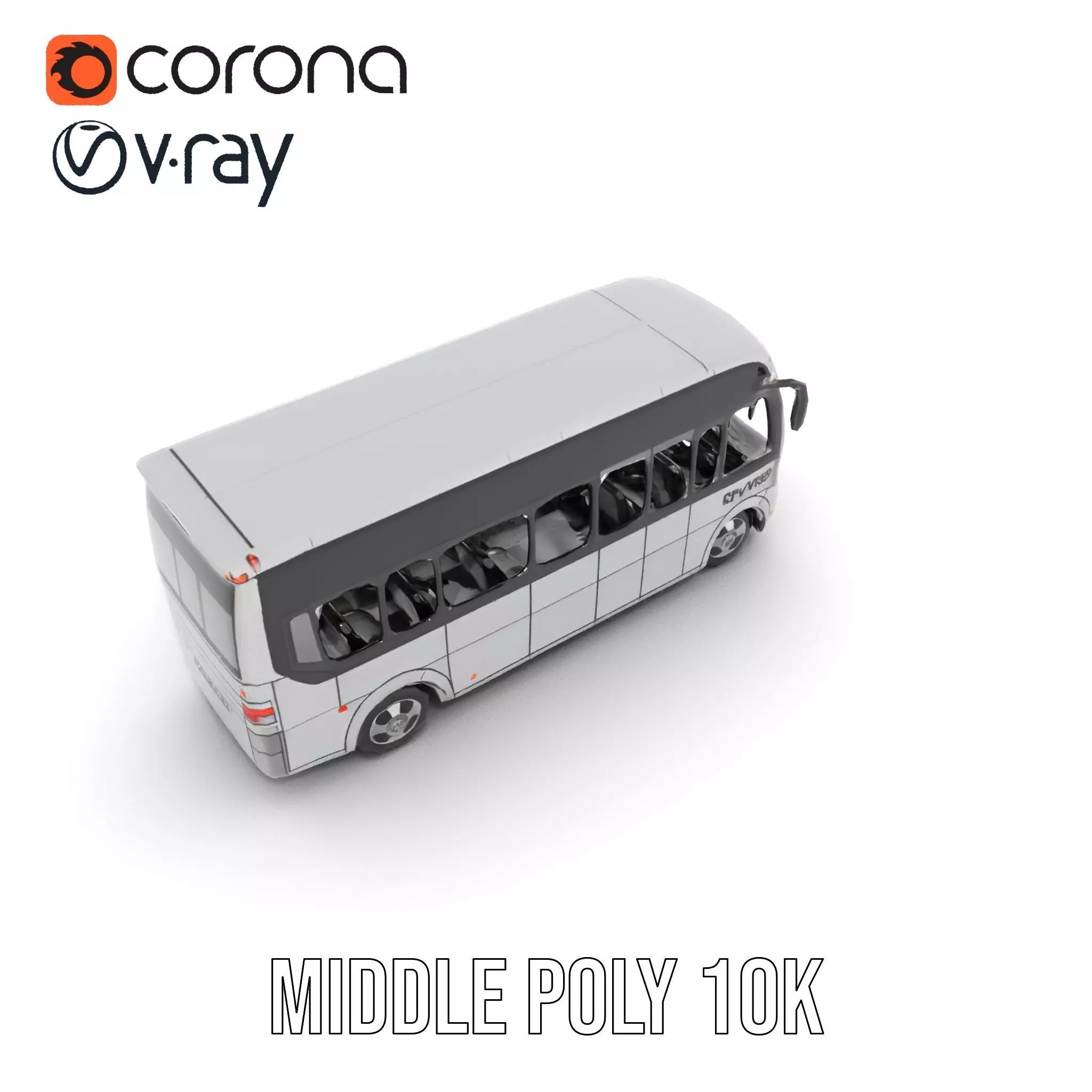 Modern City Bus model pack Low-poly 3D model_6