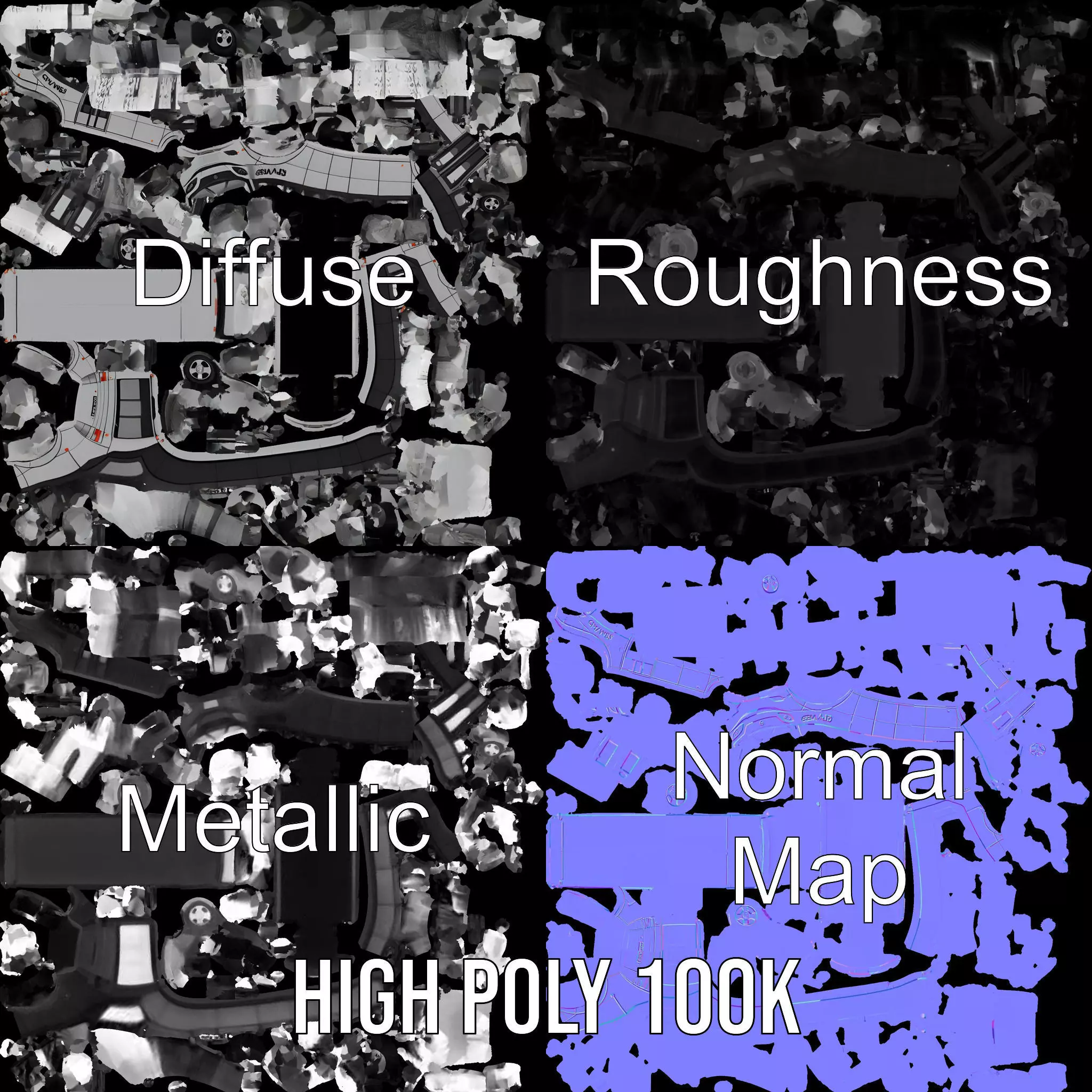 Modern City Bus model pack Low-poly 3D model_3