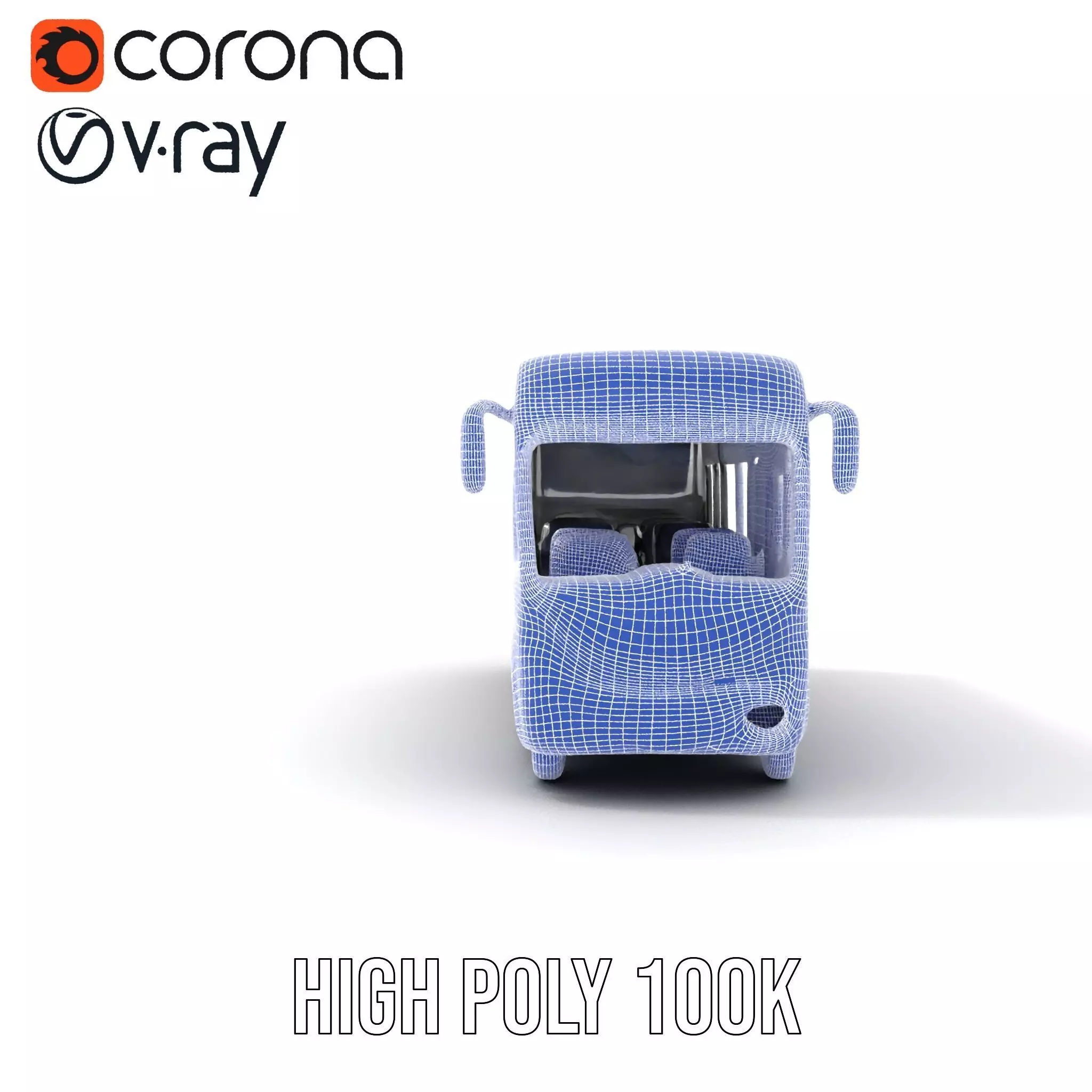 Modern City Bus model pack Low-poly 3D model_34