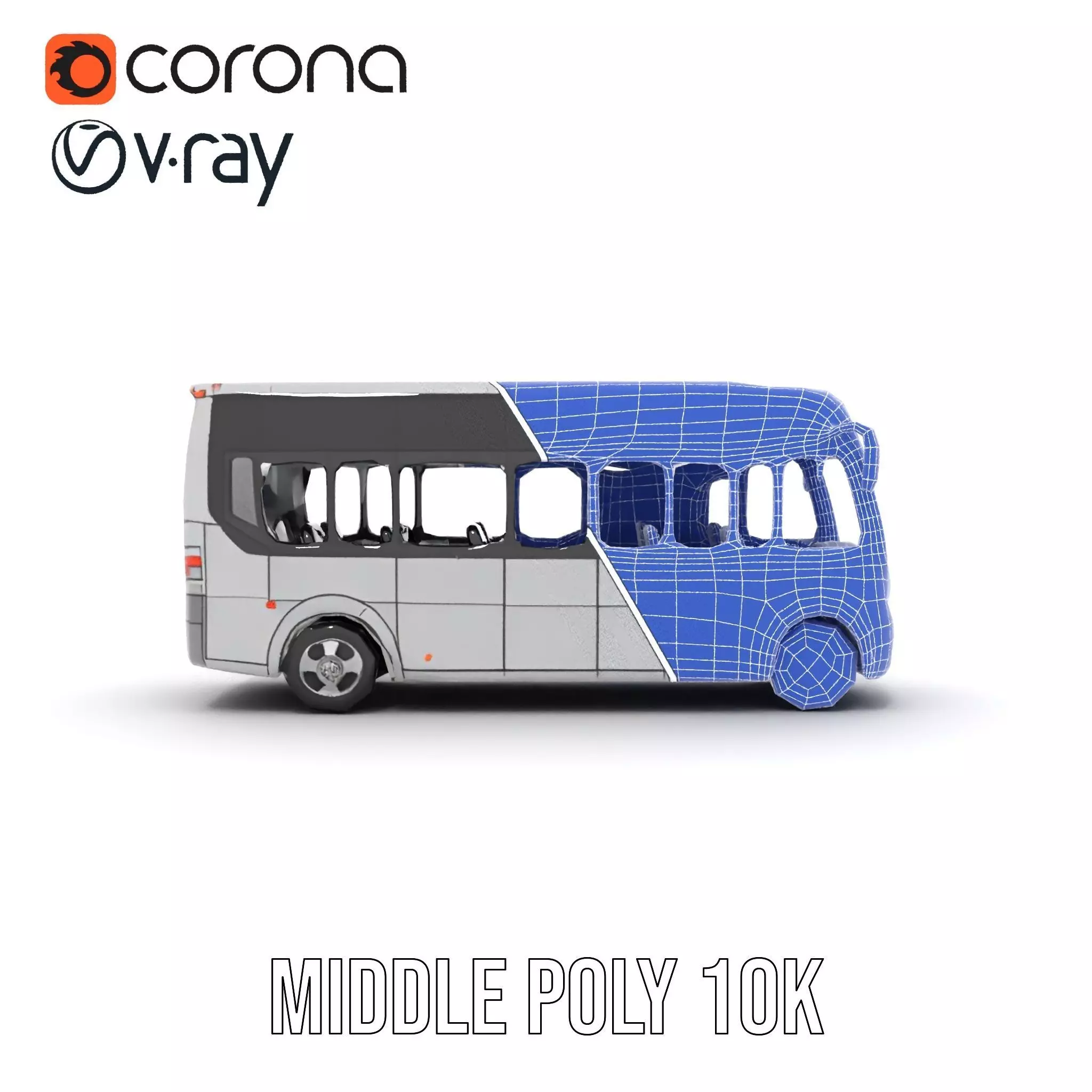 Modern City Bus model pack Low-poly 3D model_29