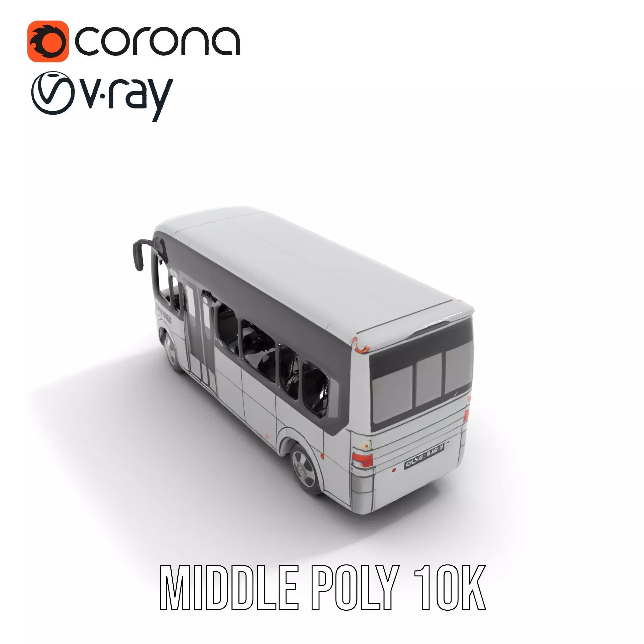 Modern City Bus model pack Low-poly 3D model_5
