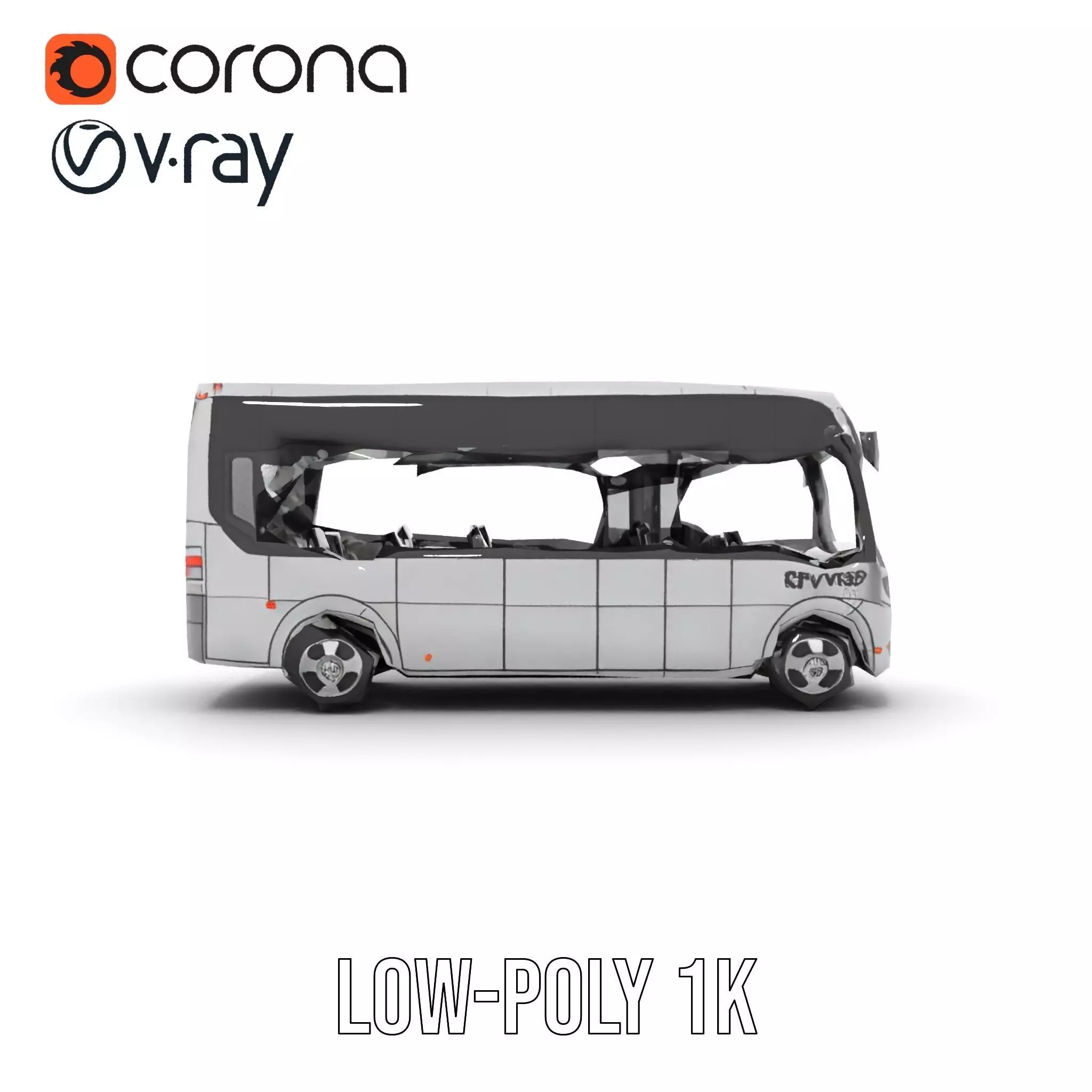 Modern City Bus model pack Low-poly 3D model_12