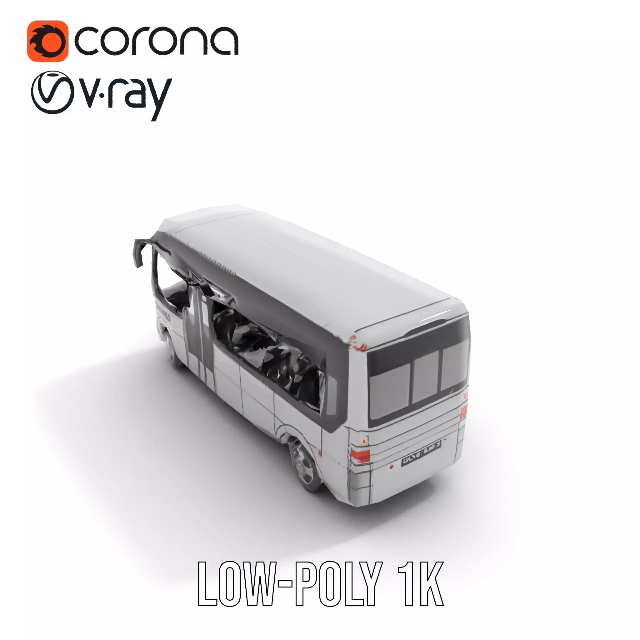 Modern City Bus model pack Low-poly 3D model_14