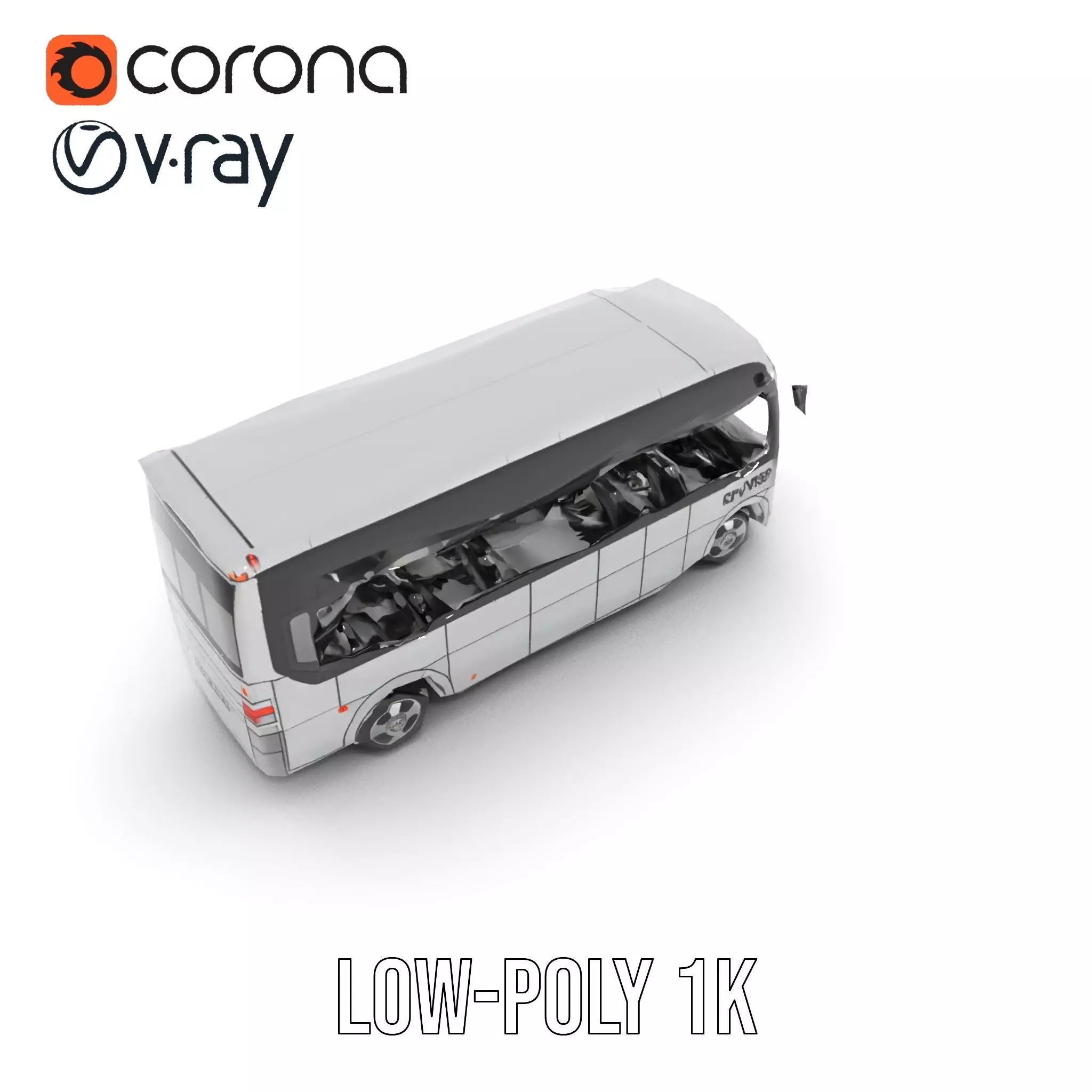 Modern City Bus model pack Low-poly 3D model_7