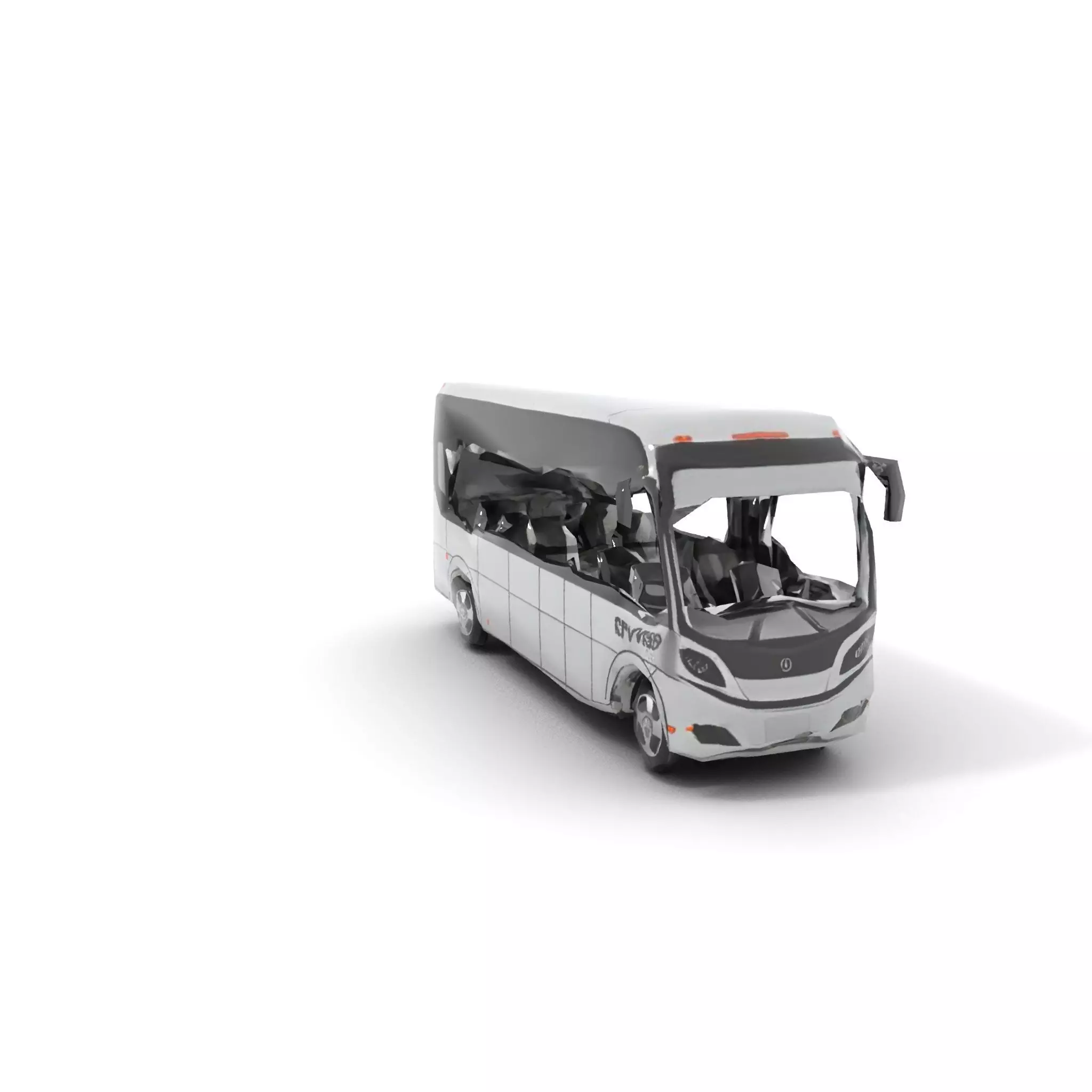 Modern City Bus model pack Low-poly 3D model_9