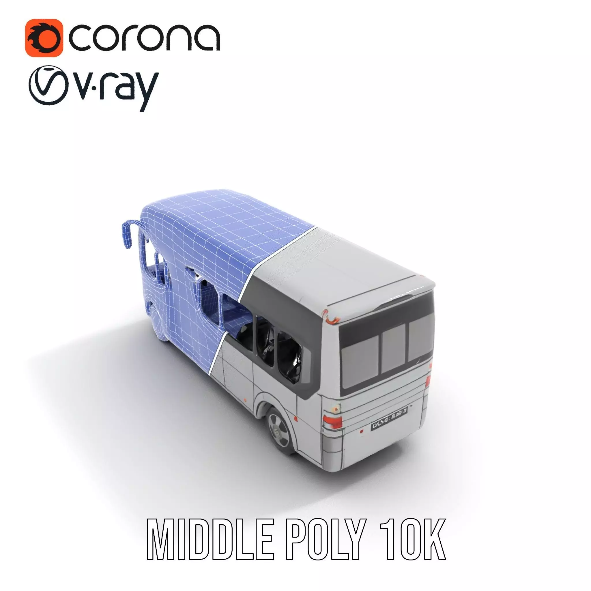 Modern City Bus model pack Low-poly 3D model_17