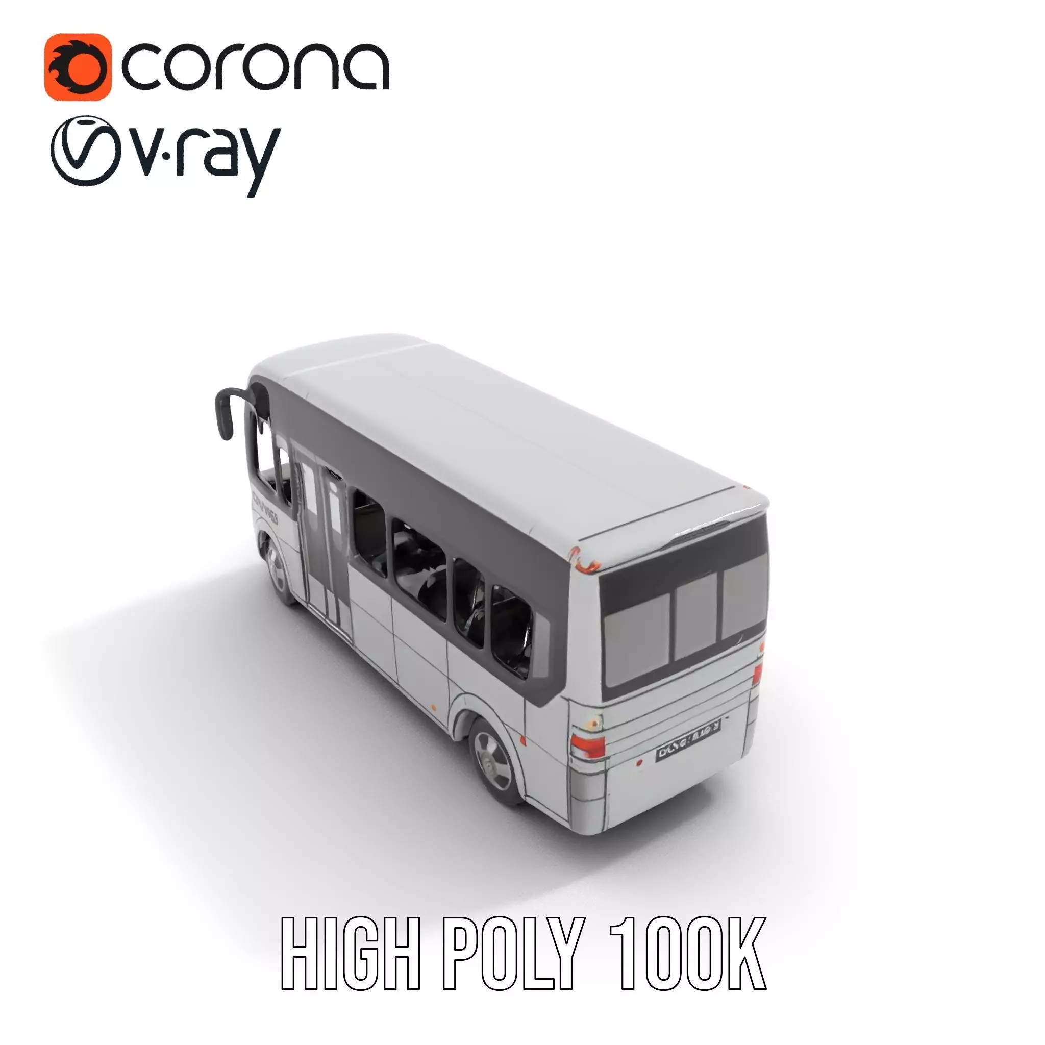 Modern City Bus model pack Low-poly 3D model_28