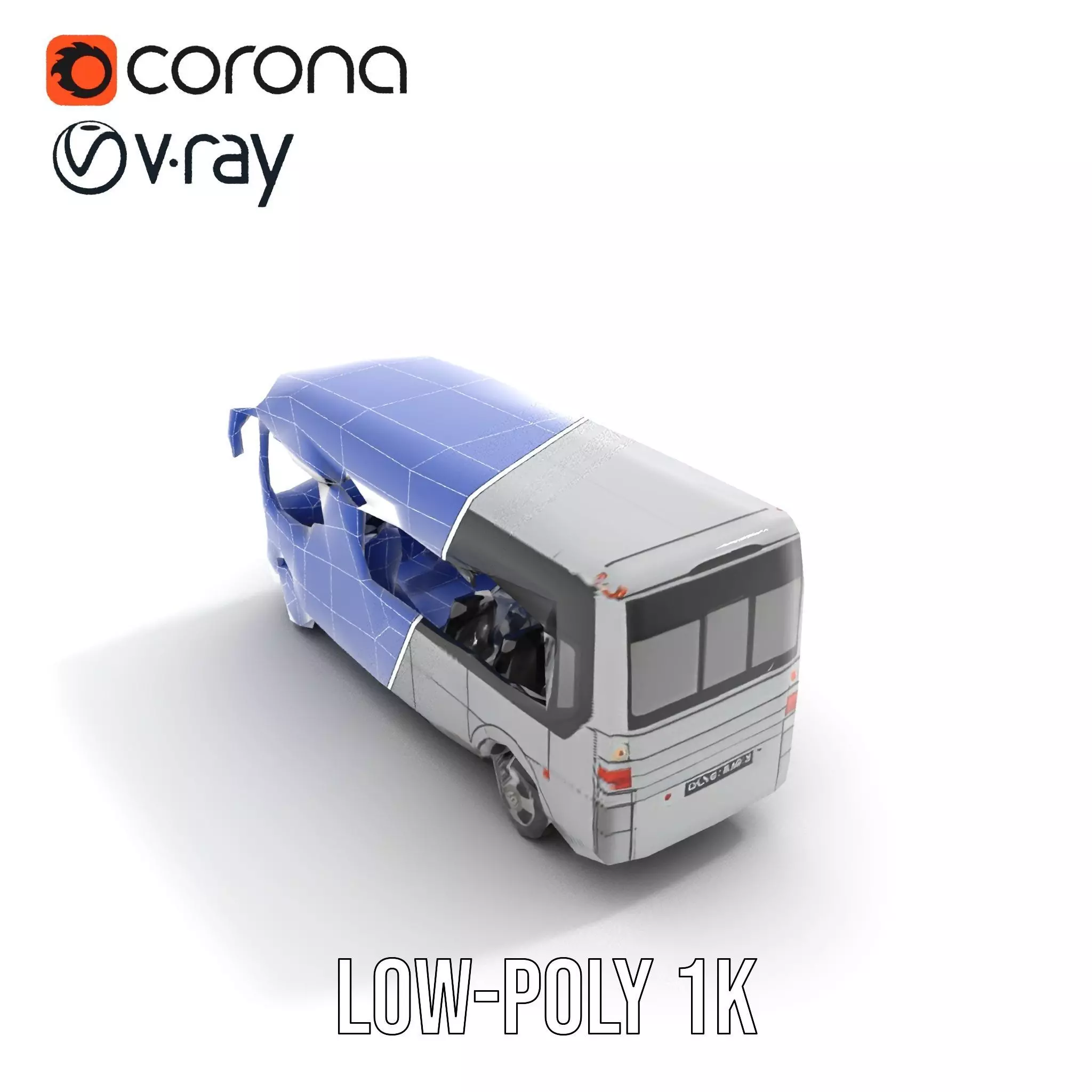 Modern City Bus model pack Low-poly 3D model_21