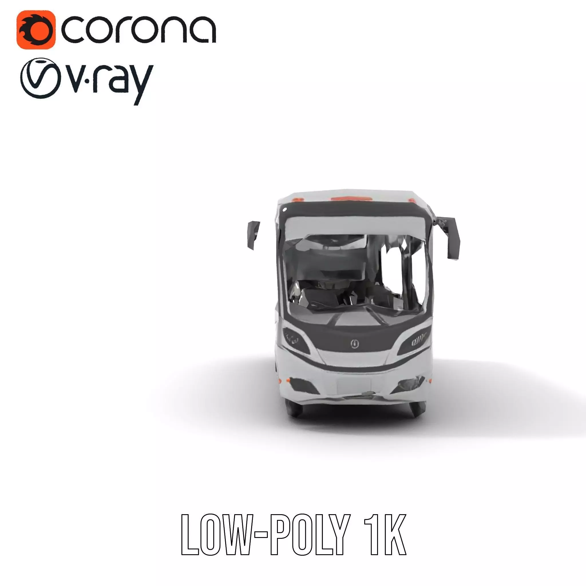 Modern City Bus model pack Low-poly 3D model_16