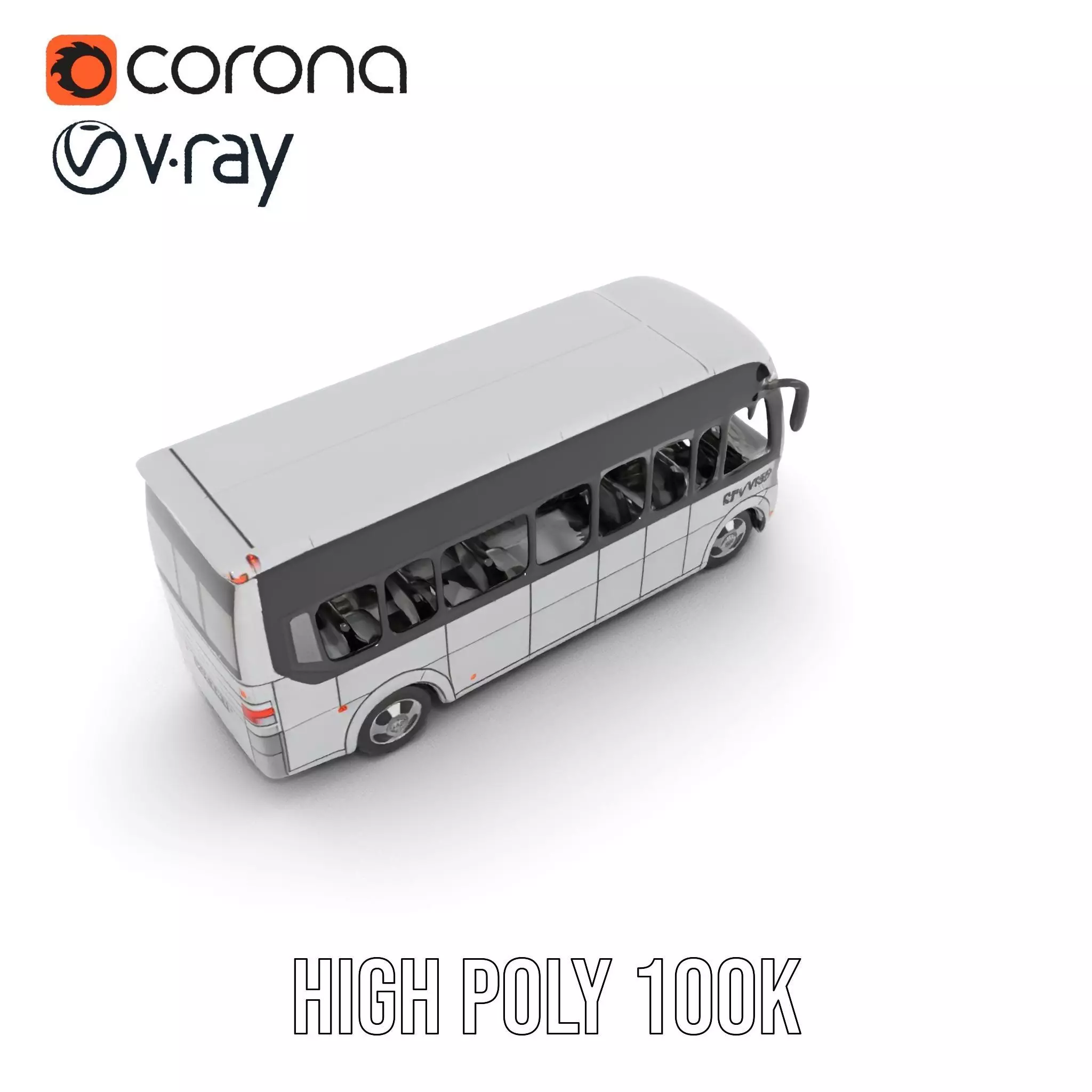 Modern City Bus model pack Low-poly 3D model_25