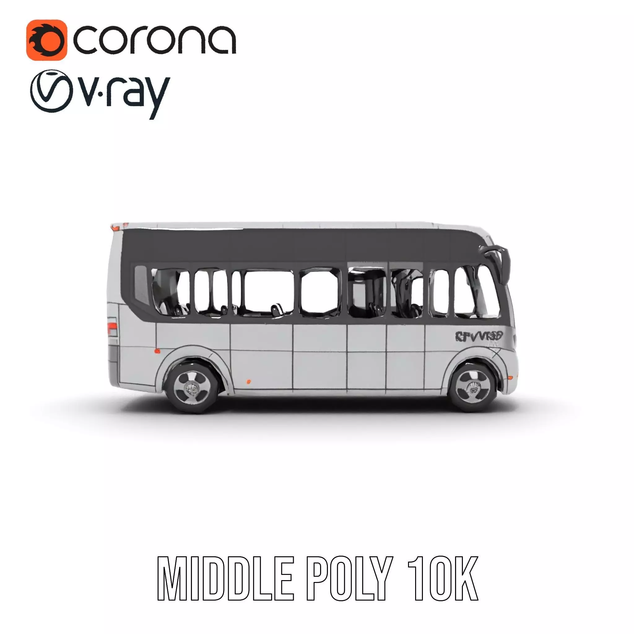Modern City Bus model pack Low-poly 3D model_15