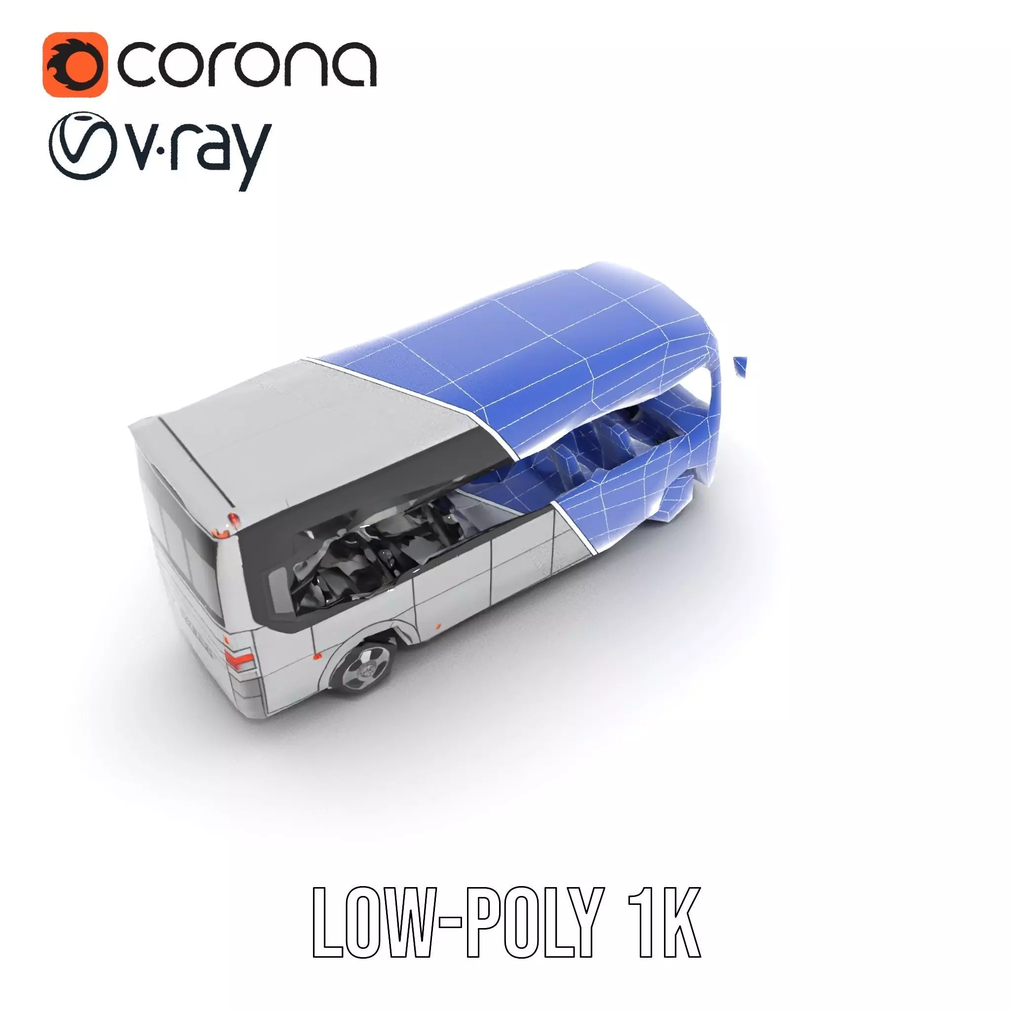 Modern City Bus model pack Low-poly 3D model_30