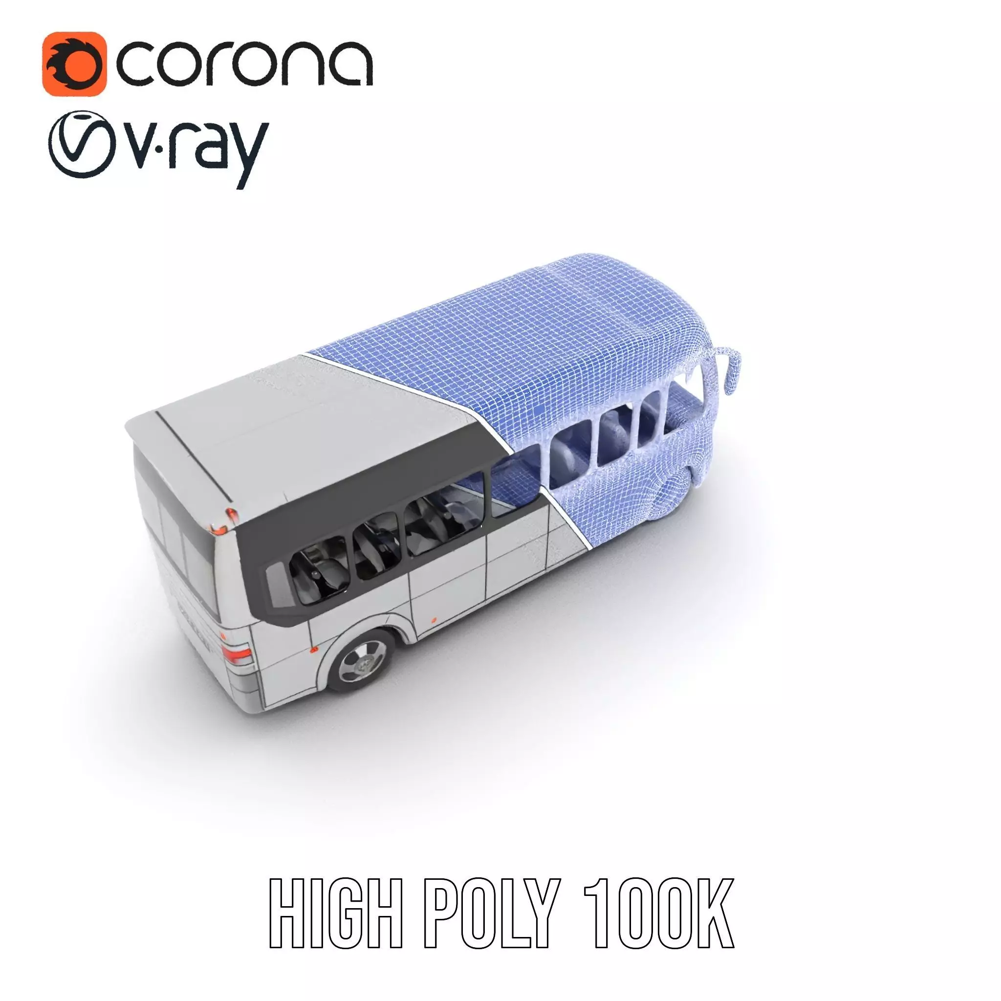 Modern City Bus model pack Low-poly 3D model_32