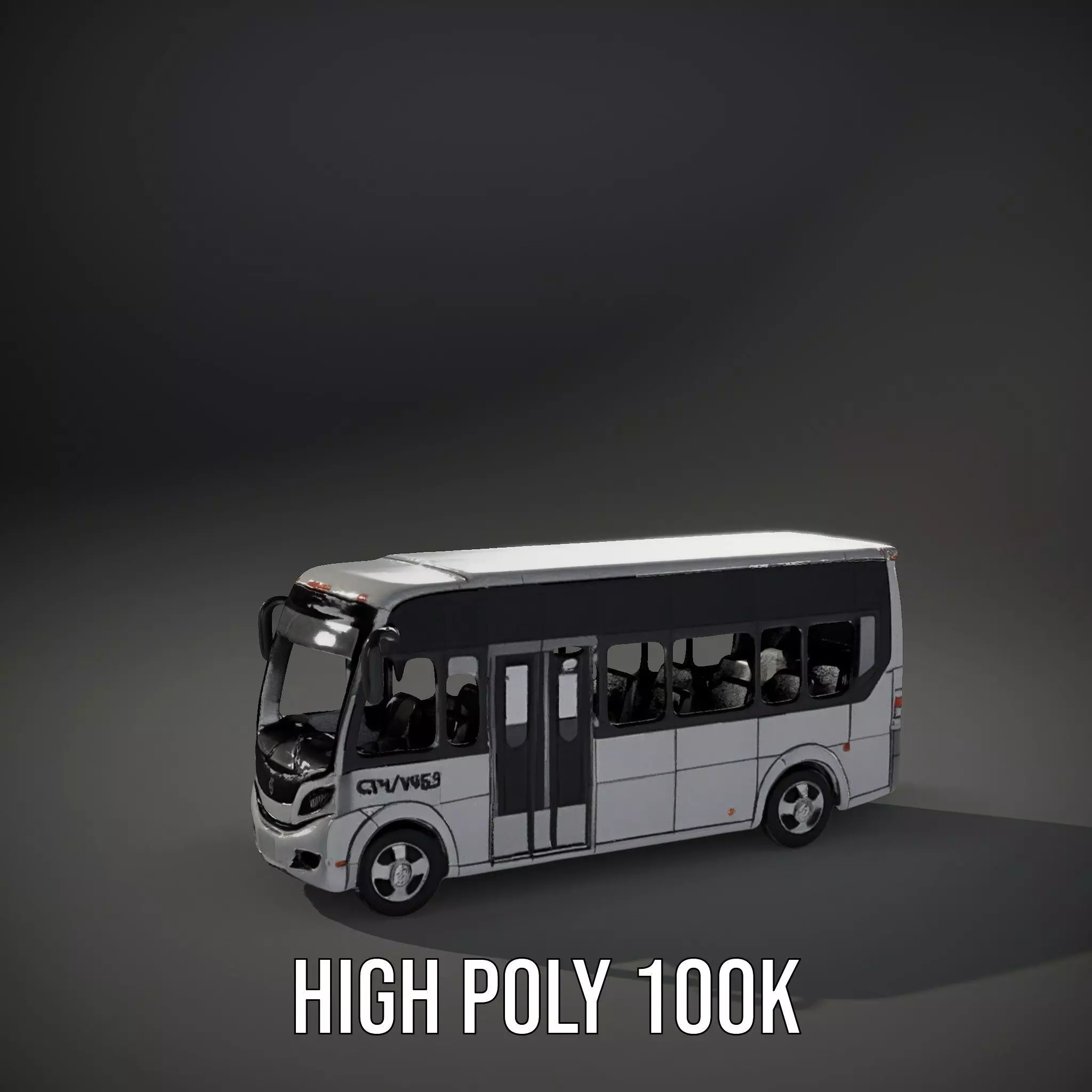 Modern City Bus model pack Low-poly 3D model_10