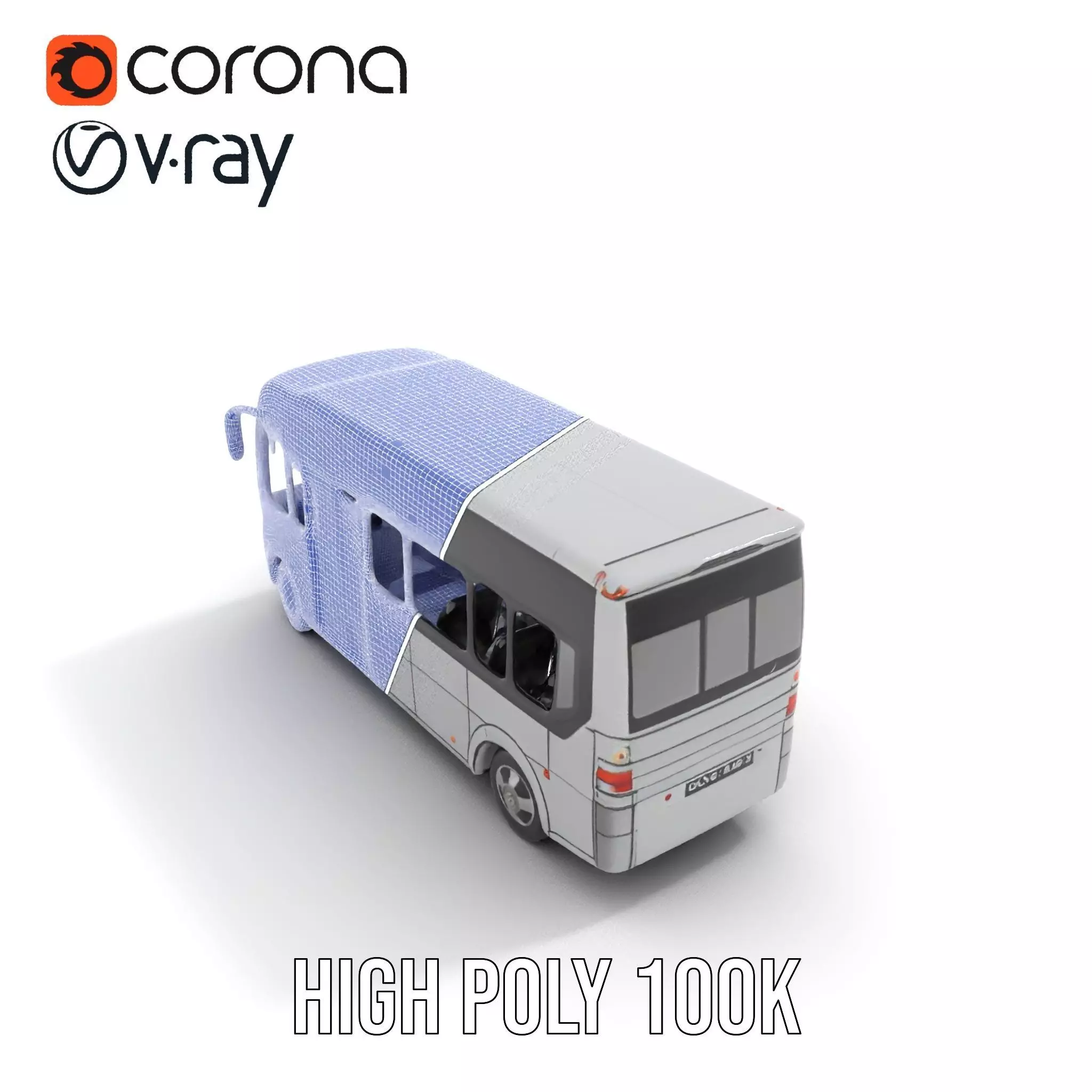 Modern City Bus model pack Low-poly 3D model_19