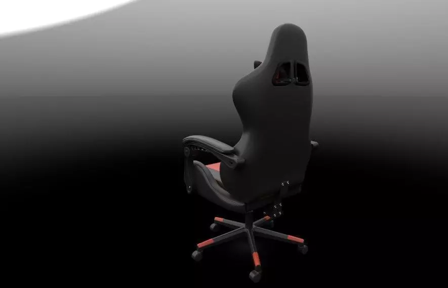 Gaming Chair Low-poly 3D model_12